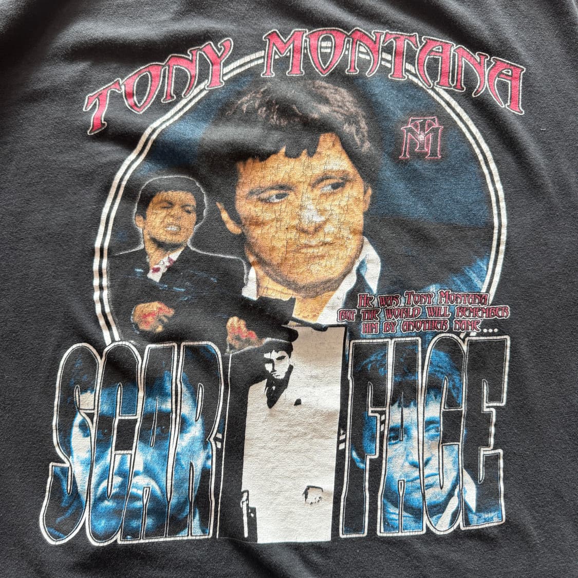 빈티지 90s Scarface 스카페이스 토니 몬타나 랩티셔츠 상품이미지3