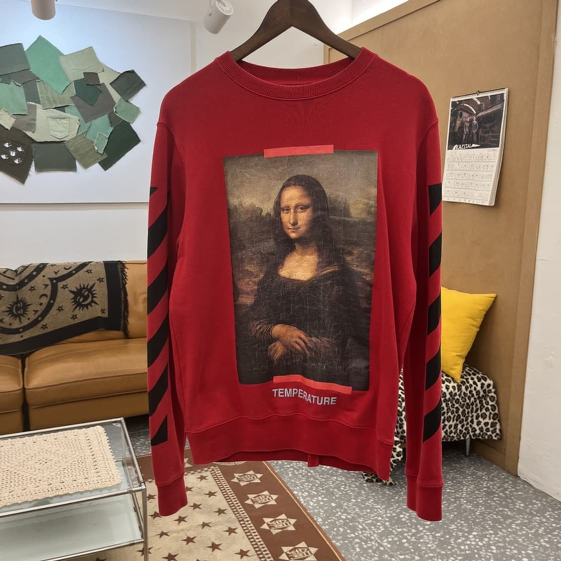 오프 화이트 올드스쿨 스트릿 펑크 모나리자 맨투맨 XXS C10052 상품이미지3