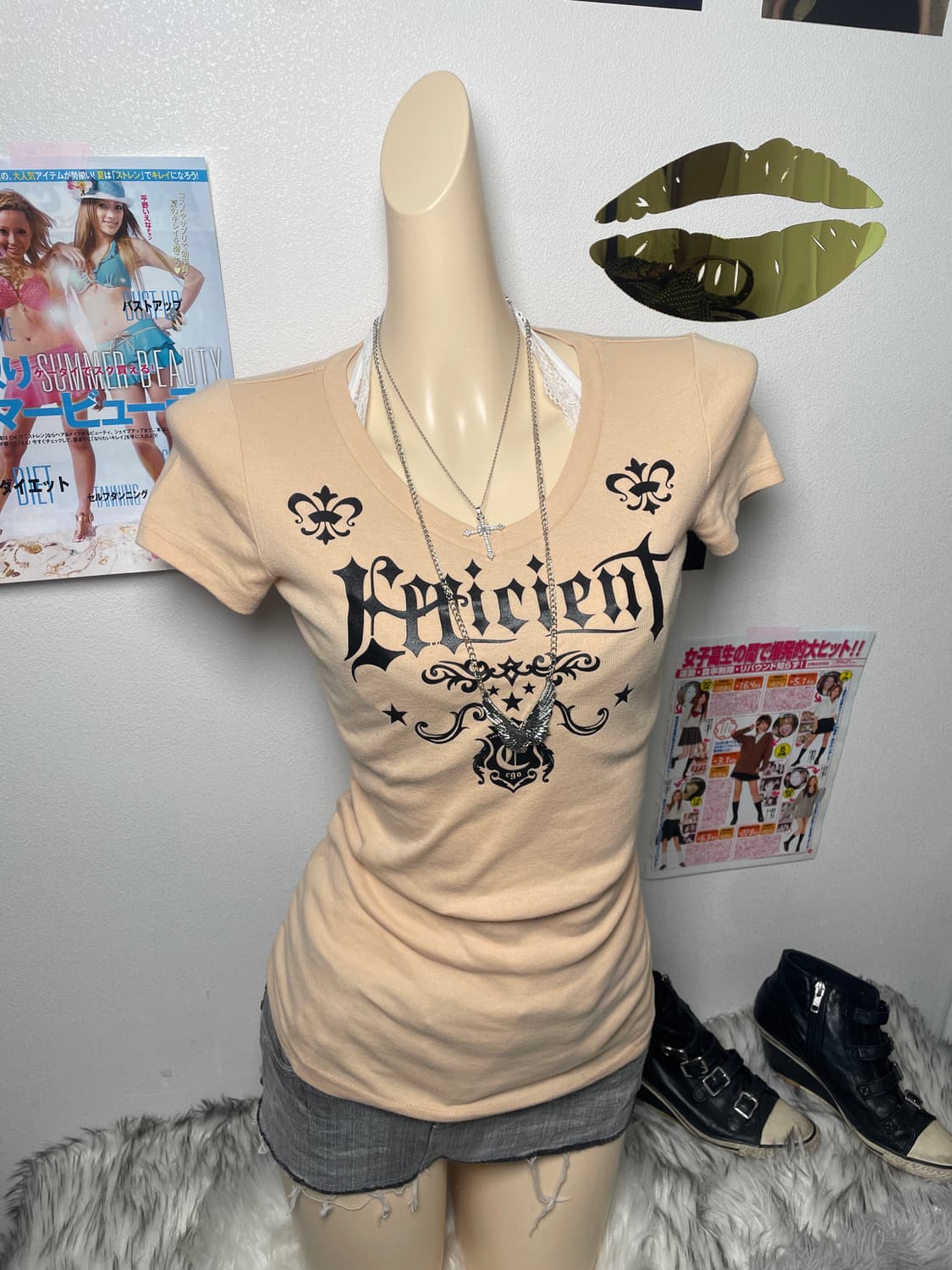 Egoist 펑크 y2k 반팔티 상품이미지1