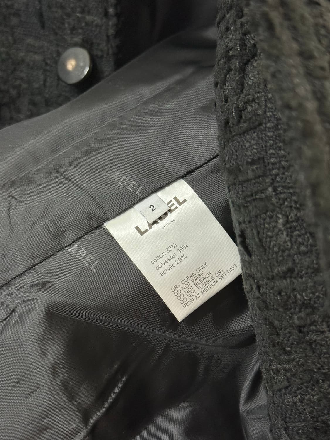 라벨아카이브 트위드 자켓 블랙 2사이즈 상품이미지5