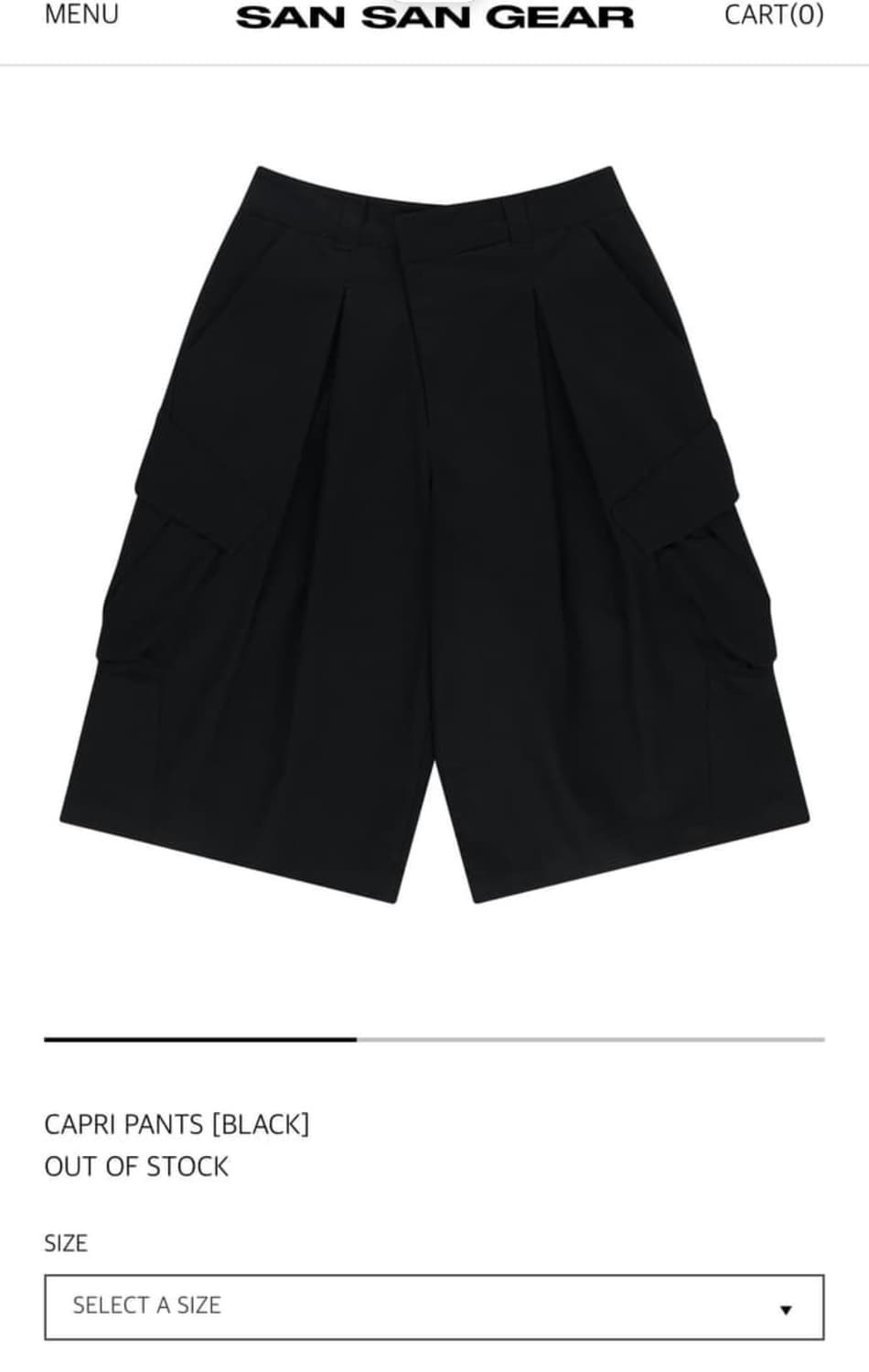 구매) 산산기어 카프리팬츠 2사이즈 상품이미지1