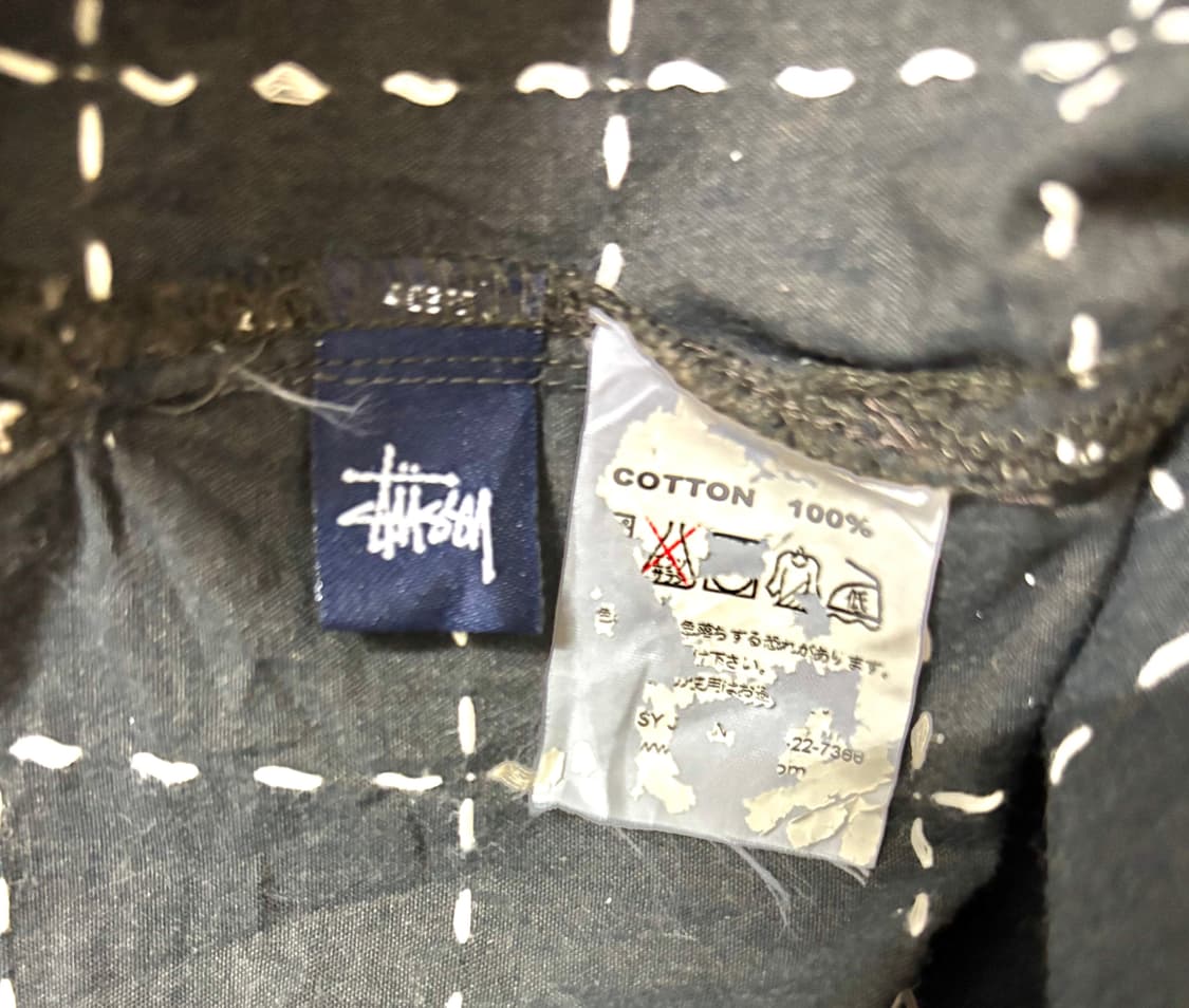 00s 스투시 Authentic 실 스티치 패턴 반팔 셔츠 L. 상품이미지7
