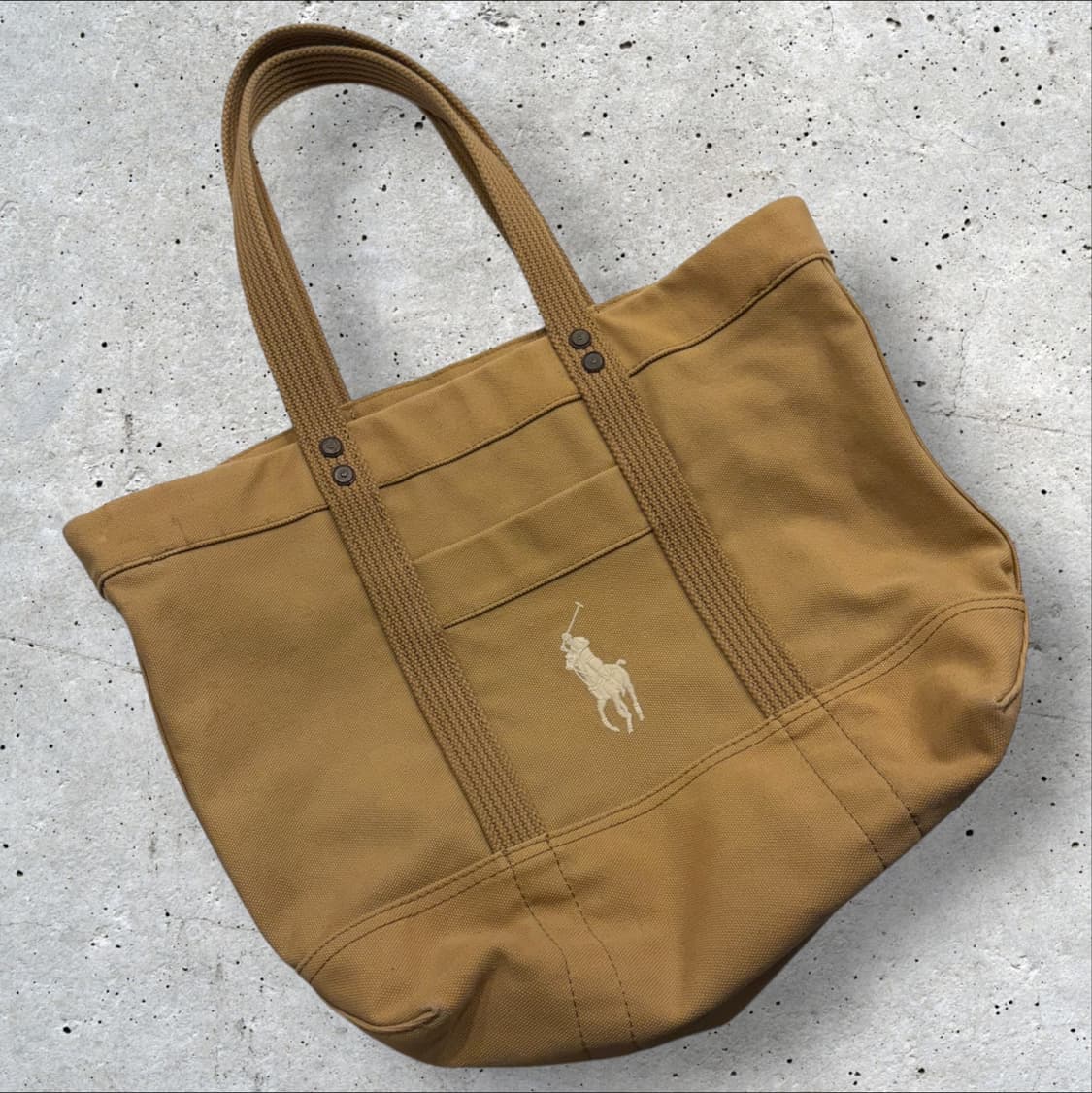 폴로 랄프로렌 캔버스 토트백 베이지 상품이미지1