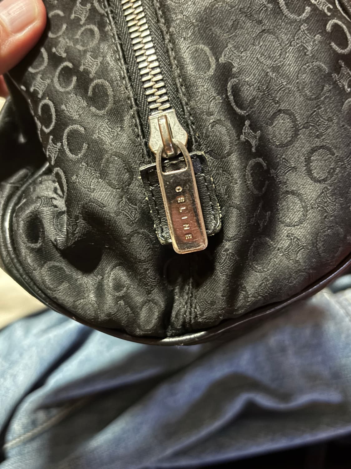 vintage celine leather string bag 31cm 상품이미지2