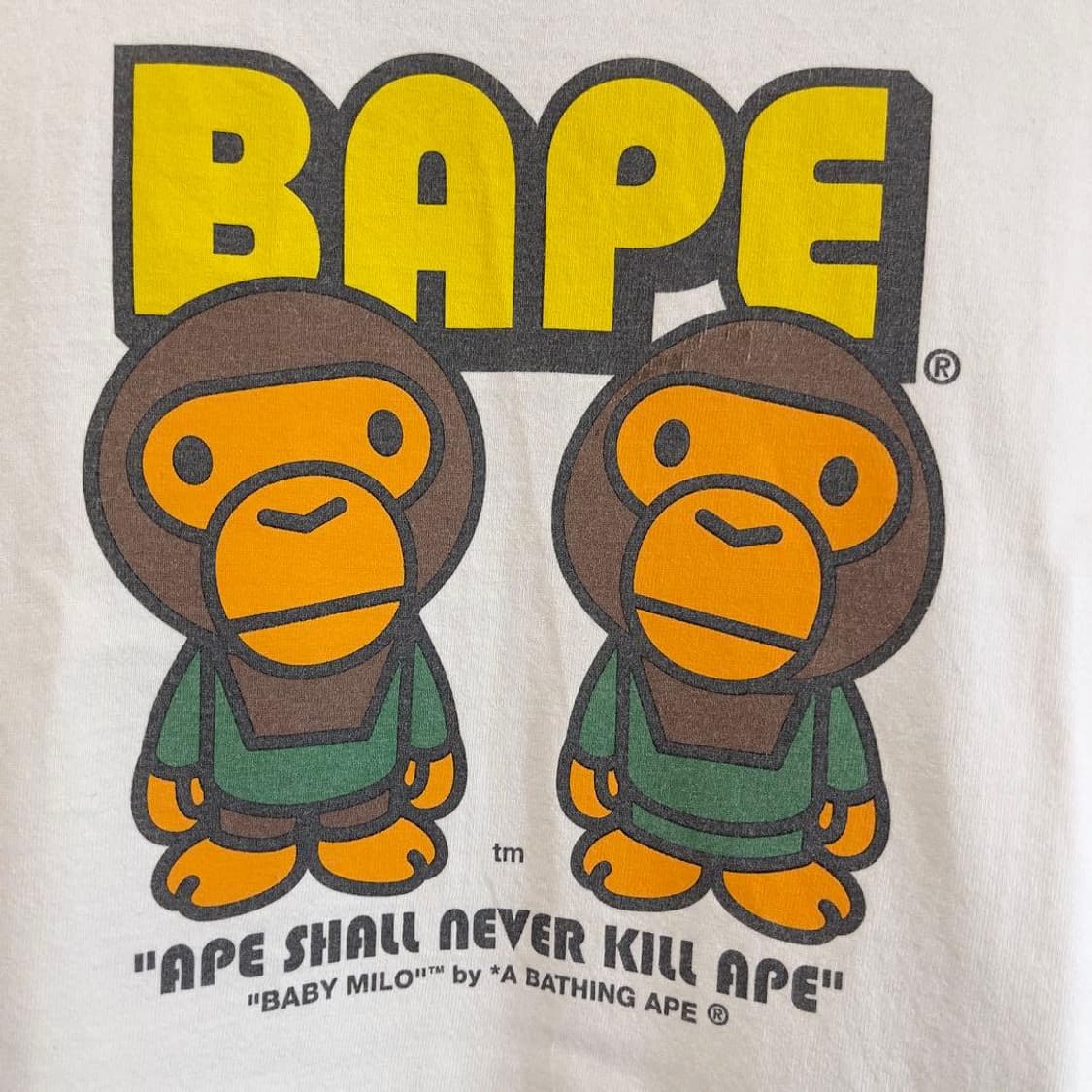 90s 베이프 베이비 마일로 제너럴스 롱슬리브 티셔츠 상품이미지8