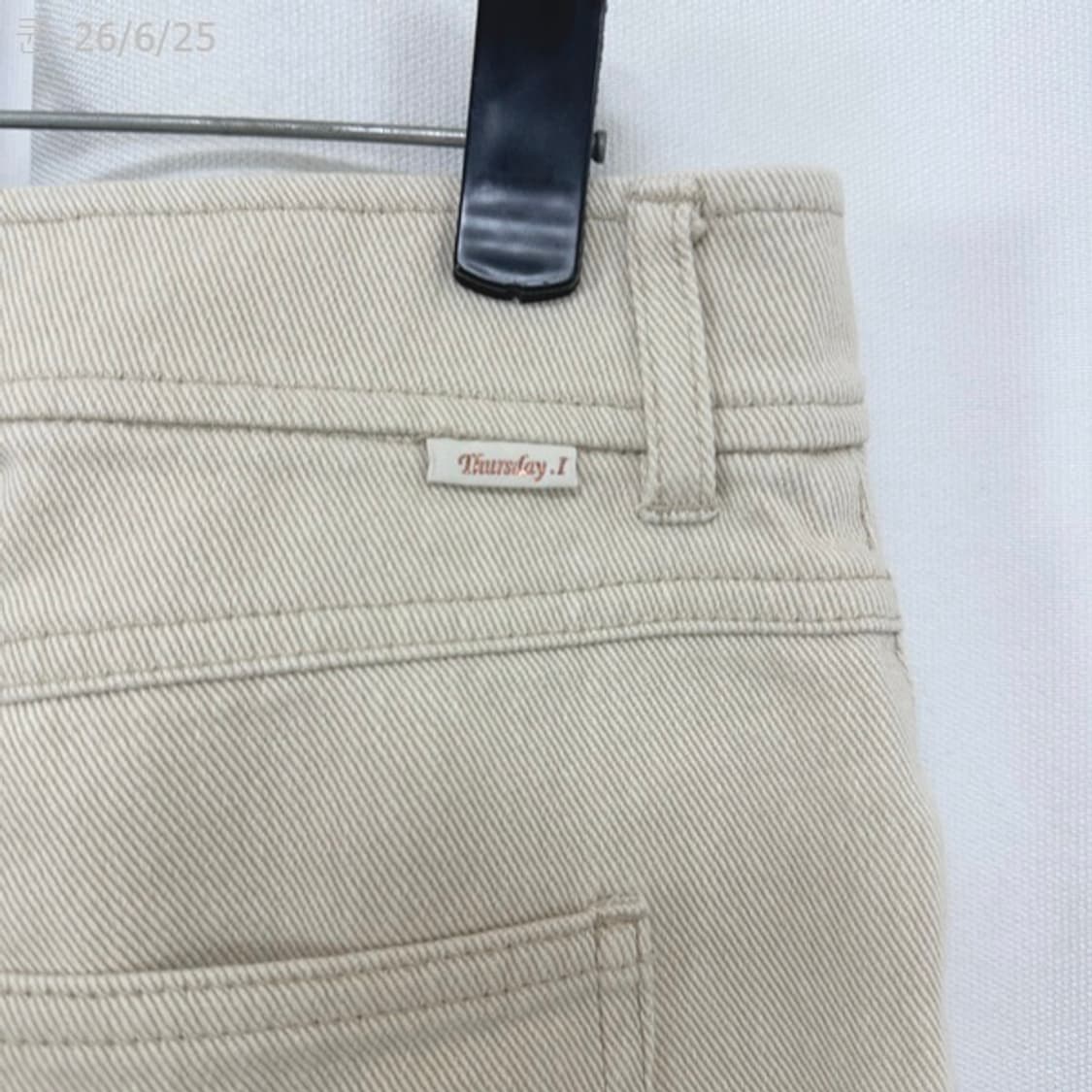 써스데이아일랜드 여자 와이드 면100% 면바지 65 (S) 상품이미지9