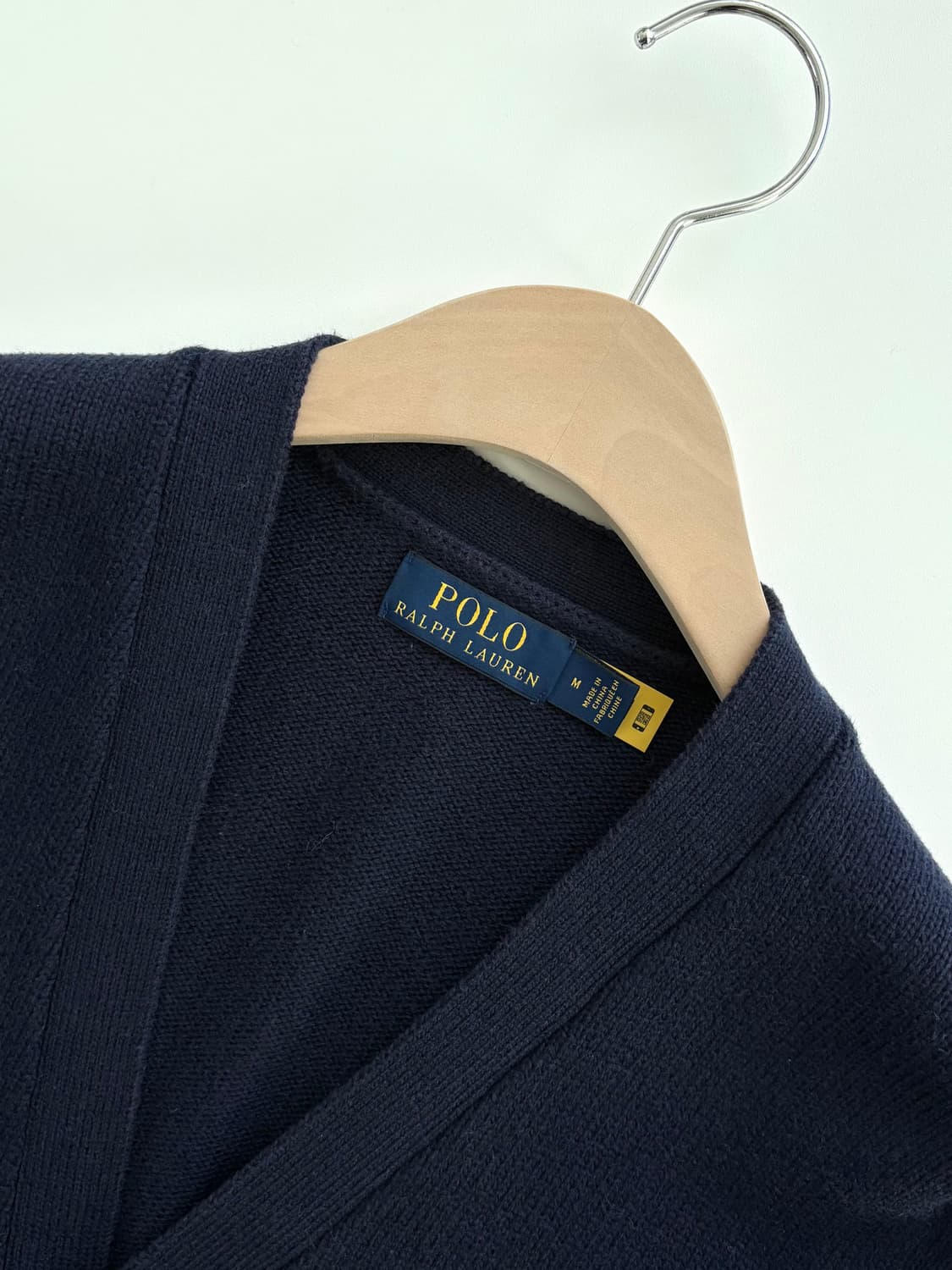 Polo 폴로 랄프로렌 QR신형 네이비컬러 브이넥 니트 가디건 상품이미지4
