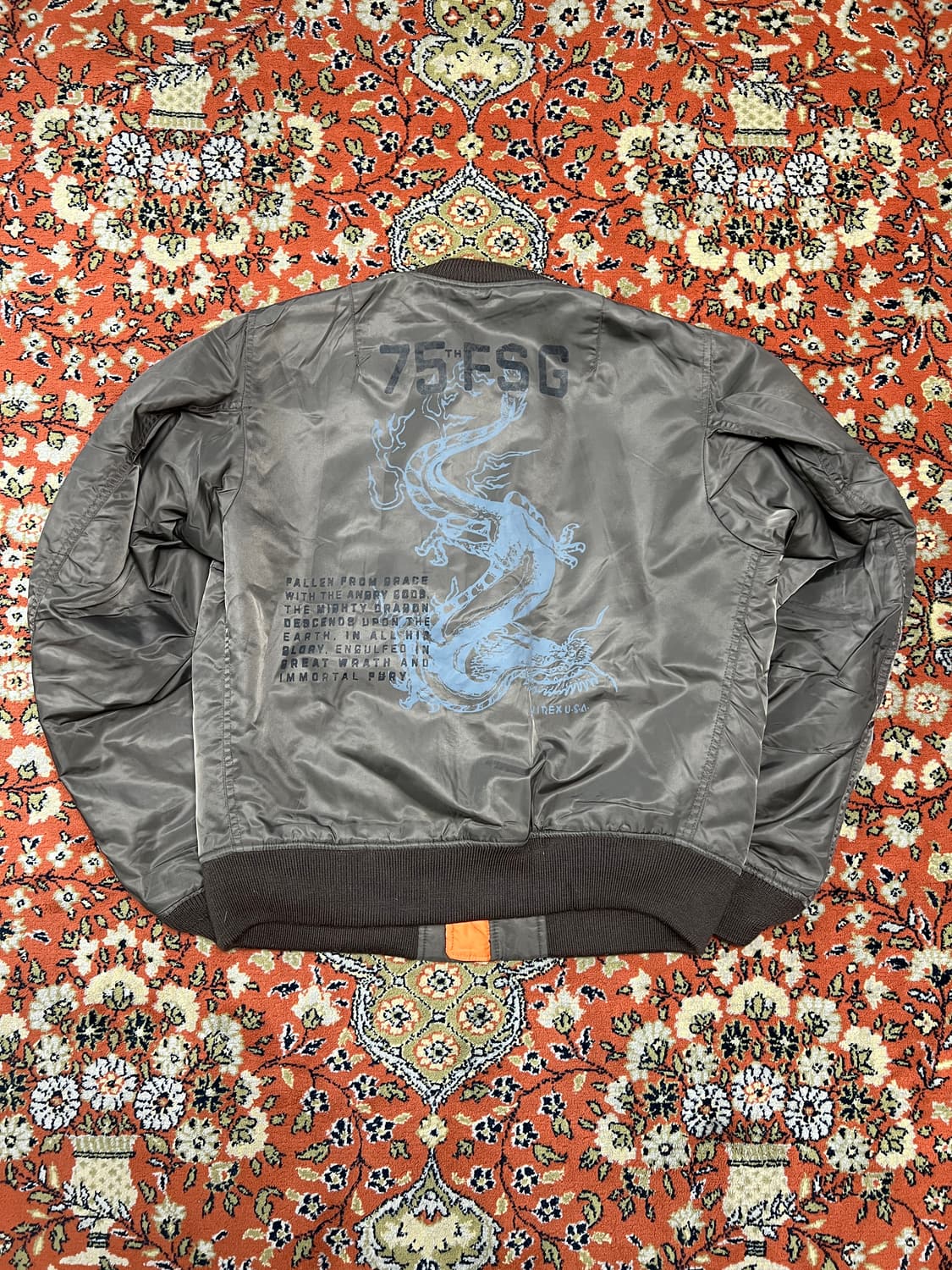 [L] 아비렉스 75FSG ma-1 항공점퍼 그레이브라운 상품이미지2