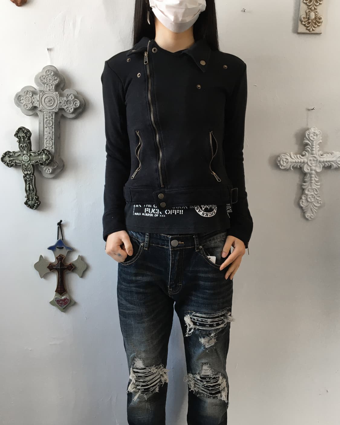 Slim fit cotton rider jacket 상품이미지8