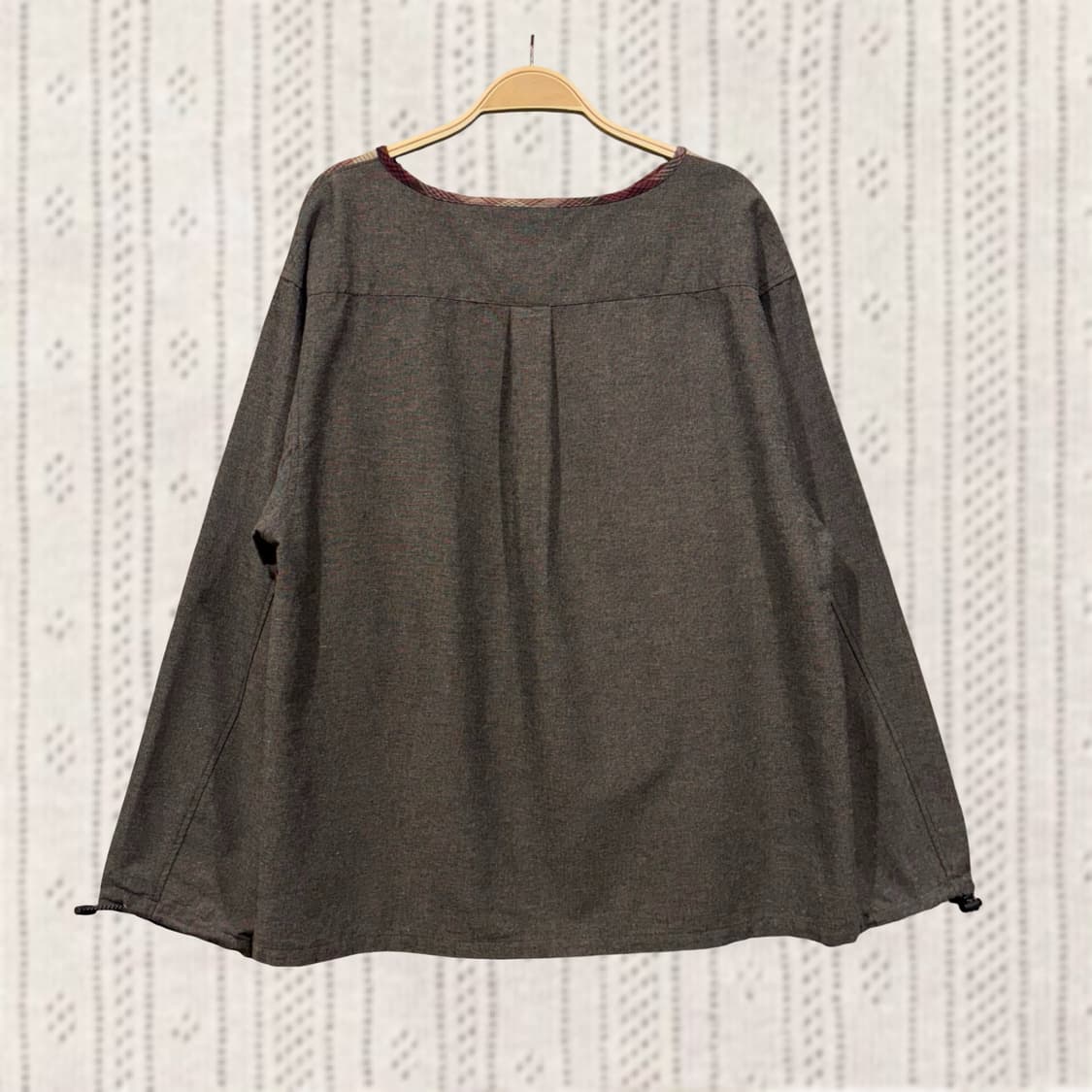 고슬로우카라반 체크 포켓 코지 배색 셔츠 아메카지 모리 상품이미지2