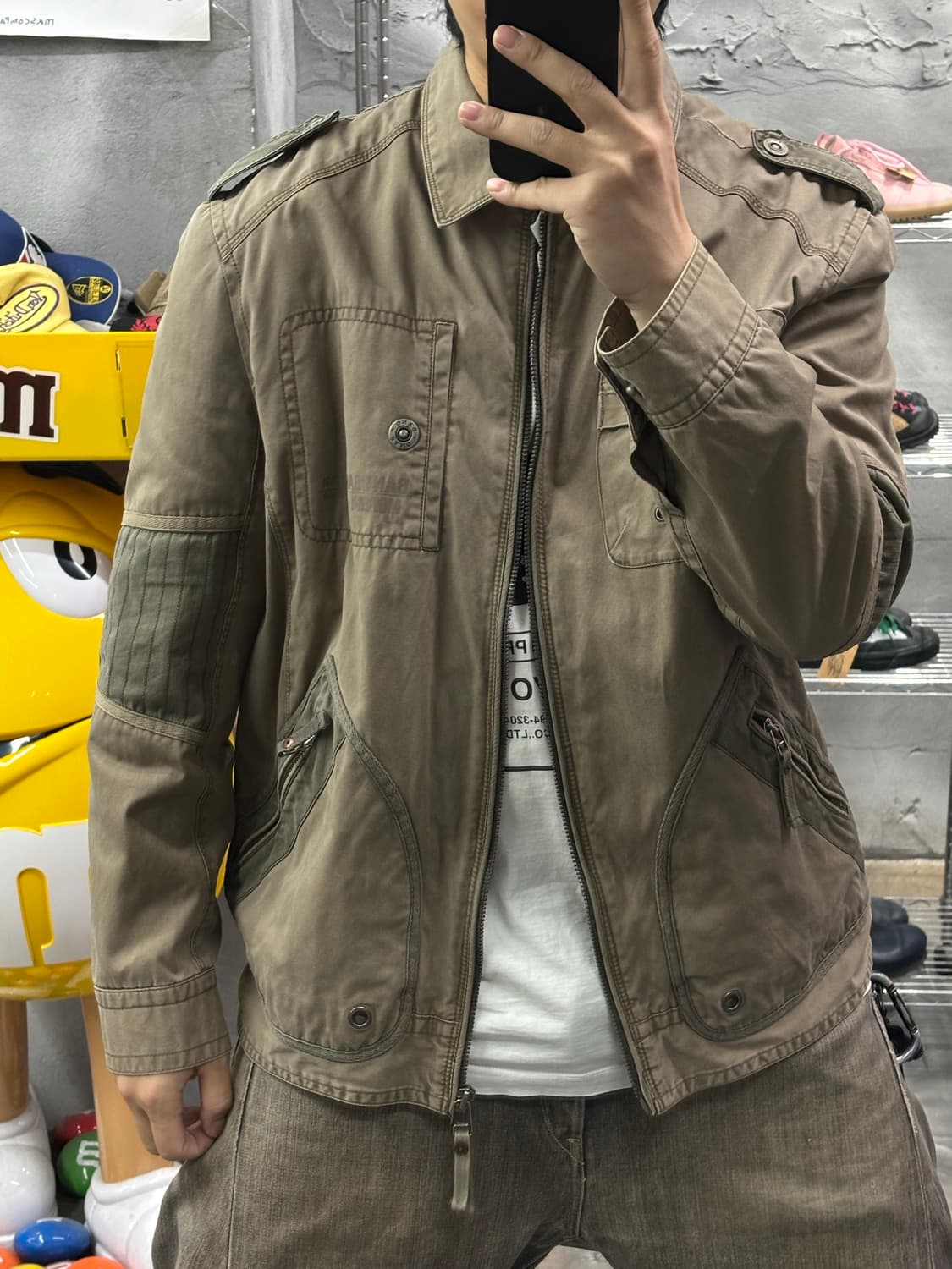 빈티지 코튼 바이커 자켓 상품이미지7