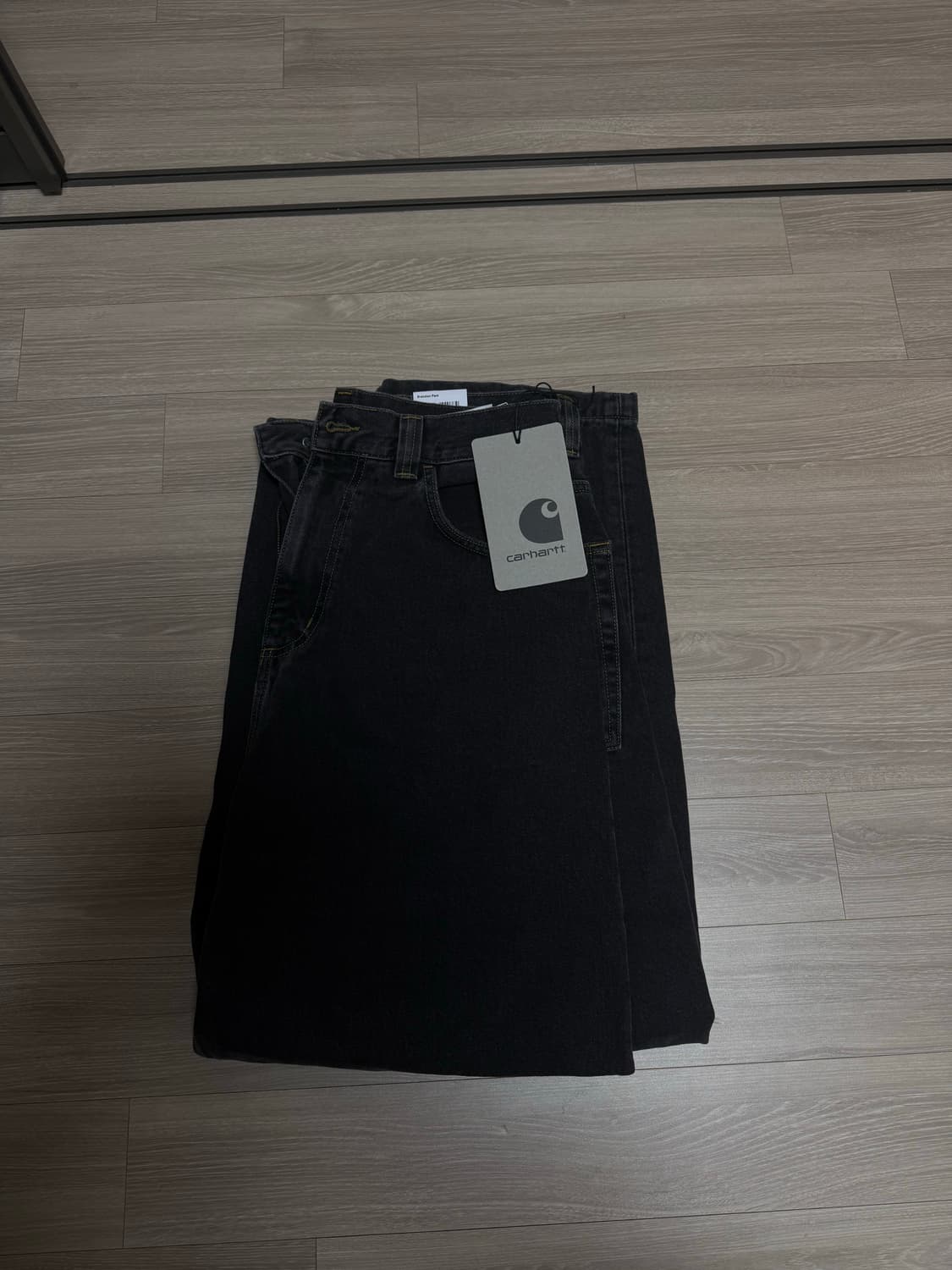 칼하트 wip 브랜든 팬츠 블랙 스톤 워시드 M 상품이미지1