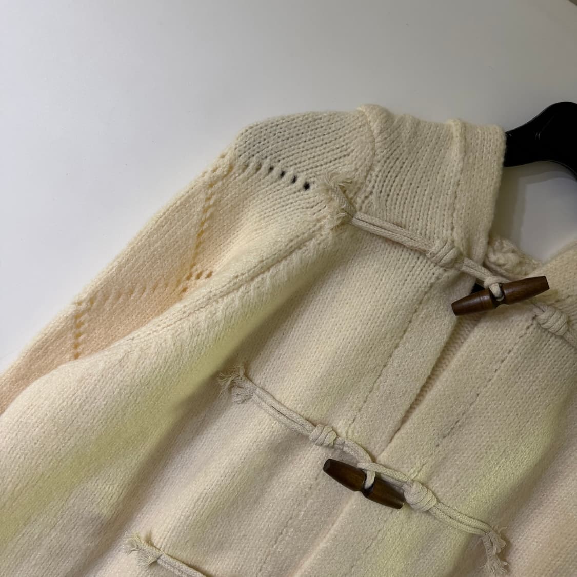 새상품 여자 니트 떡복이 후드 집업 상품이미지3