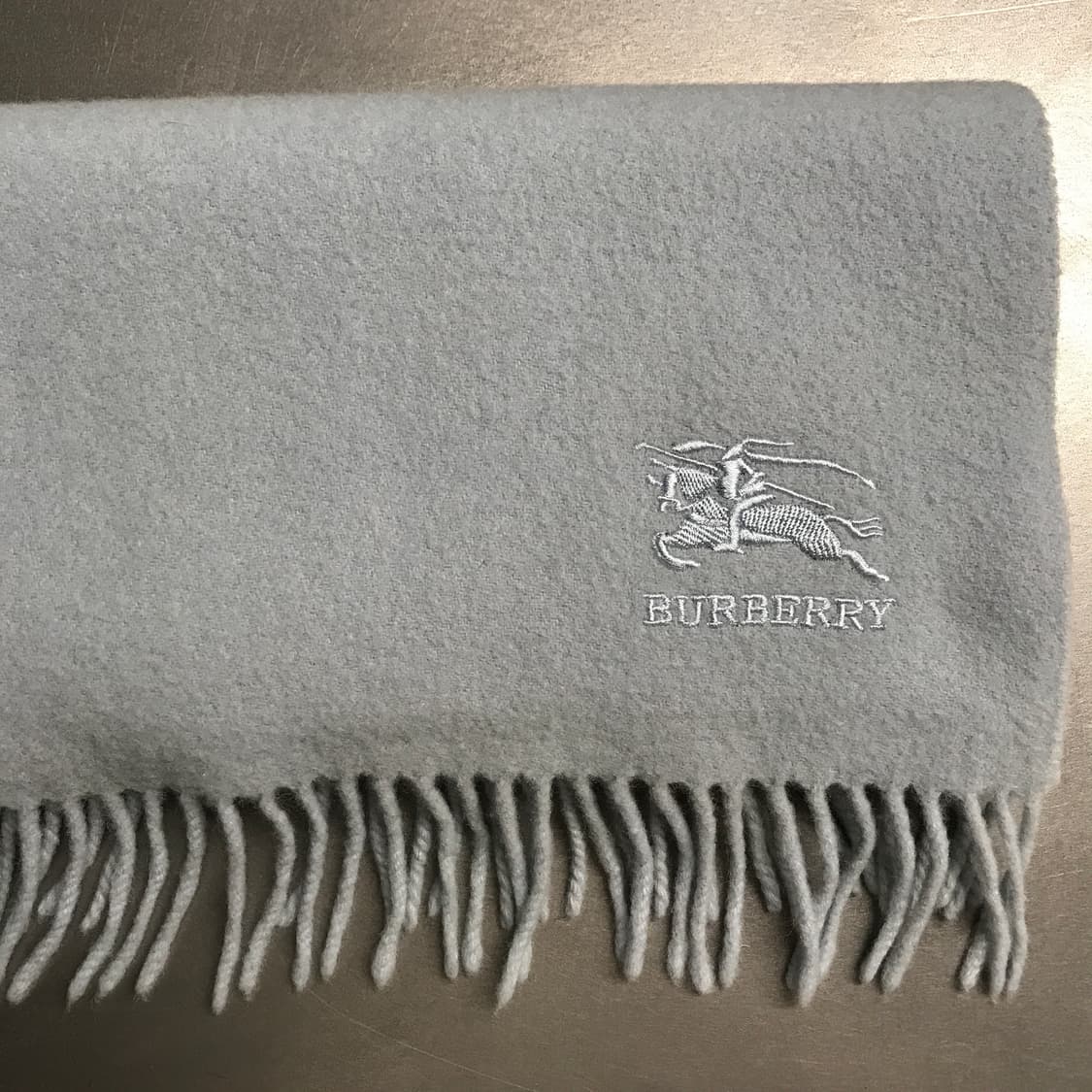 버버리 정품 램스울 머플러 블루 상품이미지3