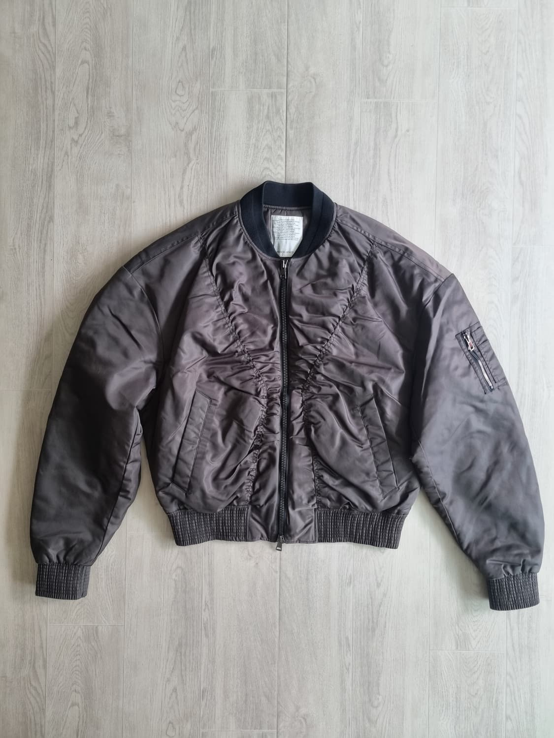 메종미네드 CRUSH BROWN SHIRRING MA-1 상품이미지3