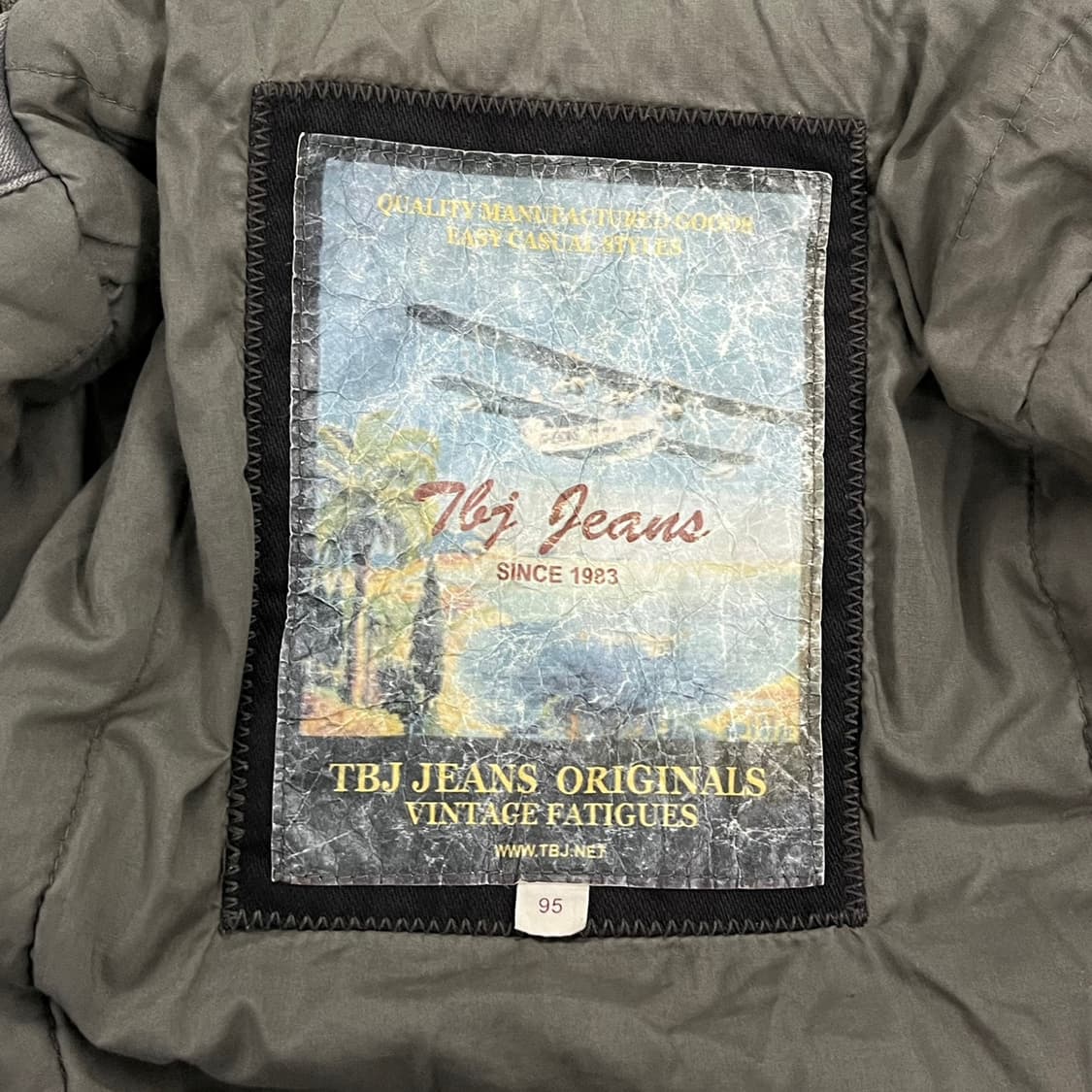 [정품/95] TBJ 카키 야상 자켓 b16 상품이미지5