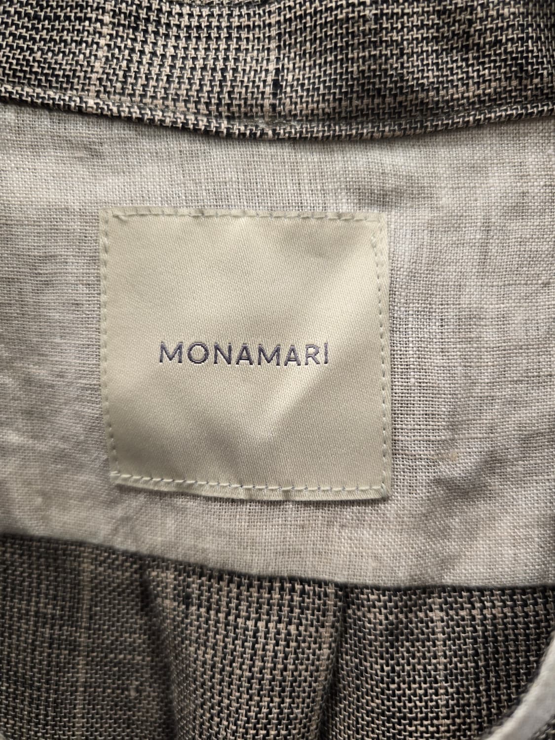 모나마리 린넨 체크 자켓 프리사이즈 상품이미지6