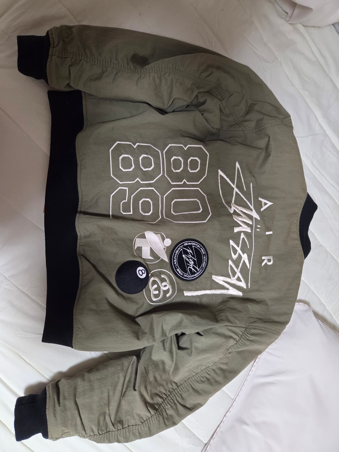 나이키x스투시 리버시블 자켓 올리브 L사이즈 팝니다 상품이미지5