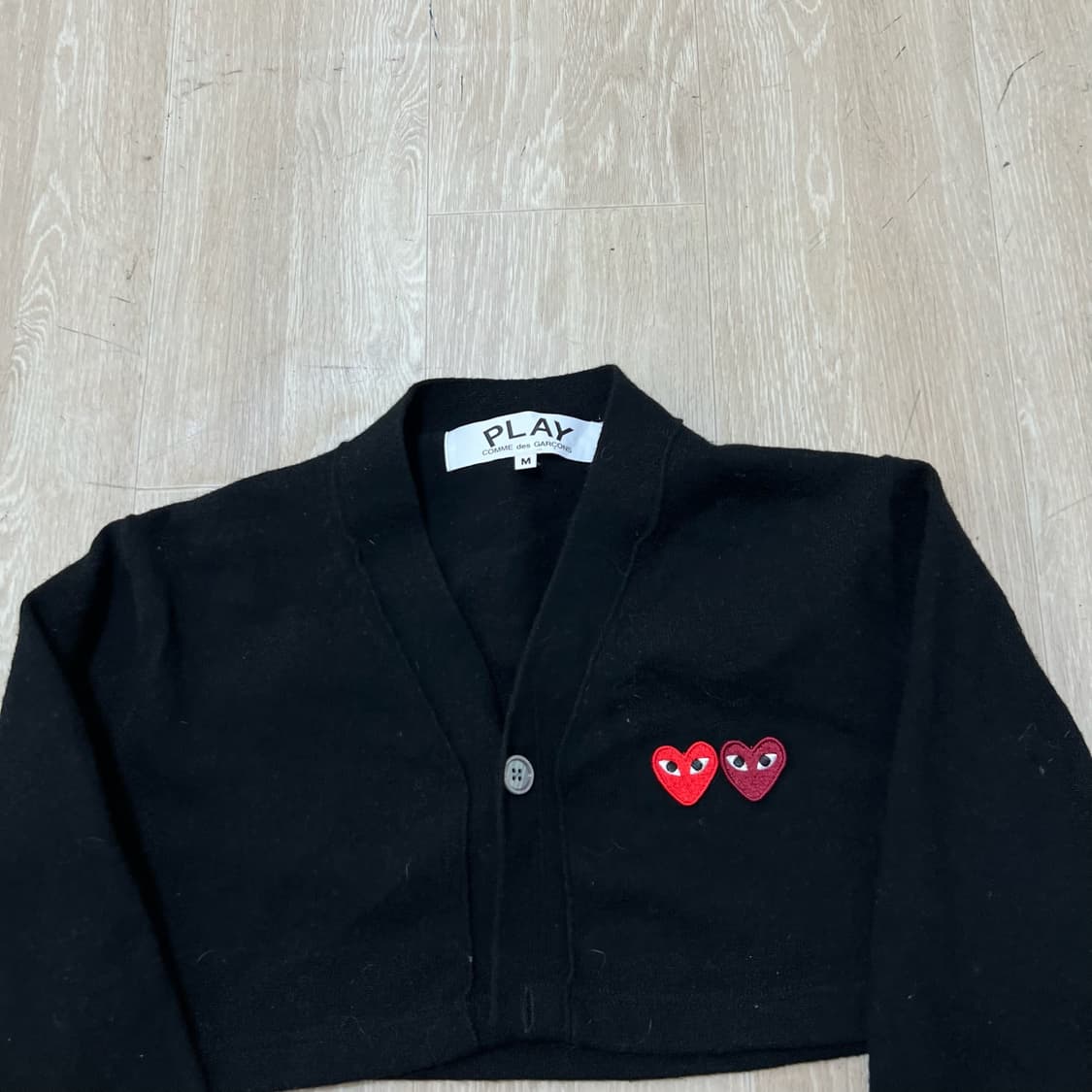 꼼데가르송 재팬 여성 멀티 로고 크롭 탑 가디건 M 상품이미지2