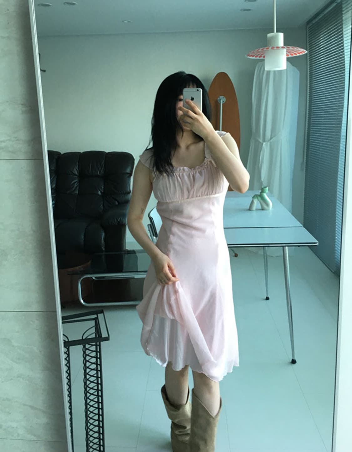 ribbon ruffle slip dress 상품이미지6