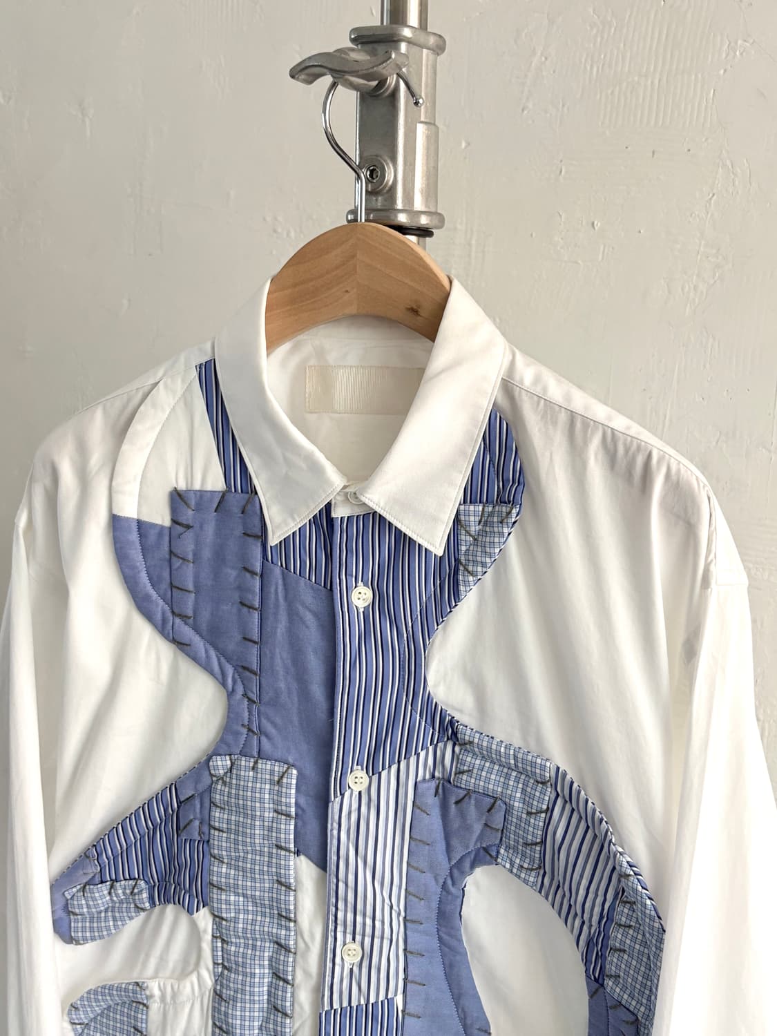 꼼데가르송 SHIRT 패치워크 화이트 셔츠 상품이미지2