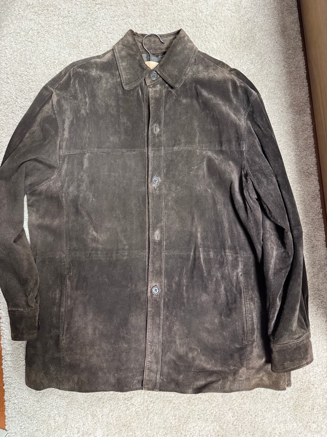 리얼 레더 스웨이드 카코트 상품이미지1