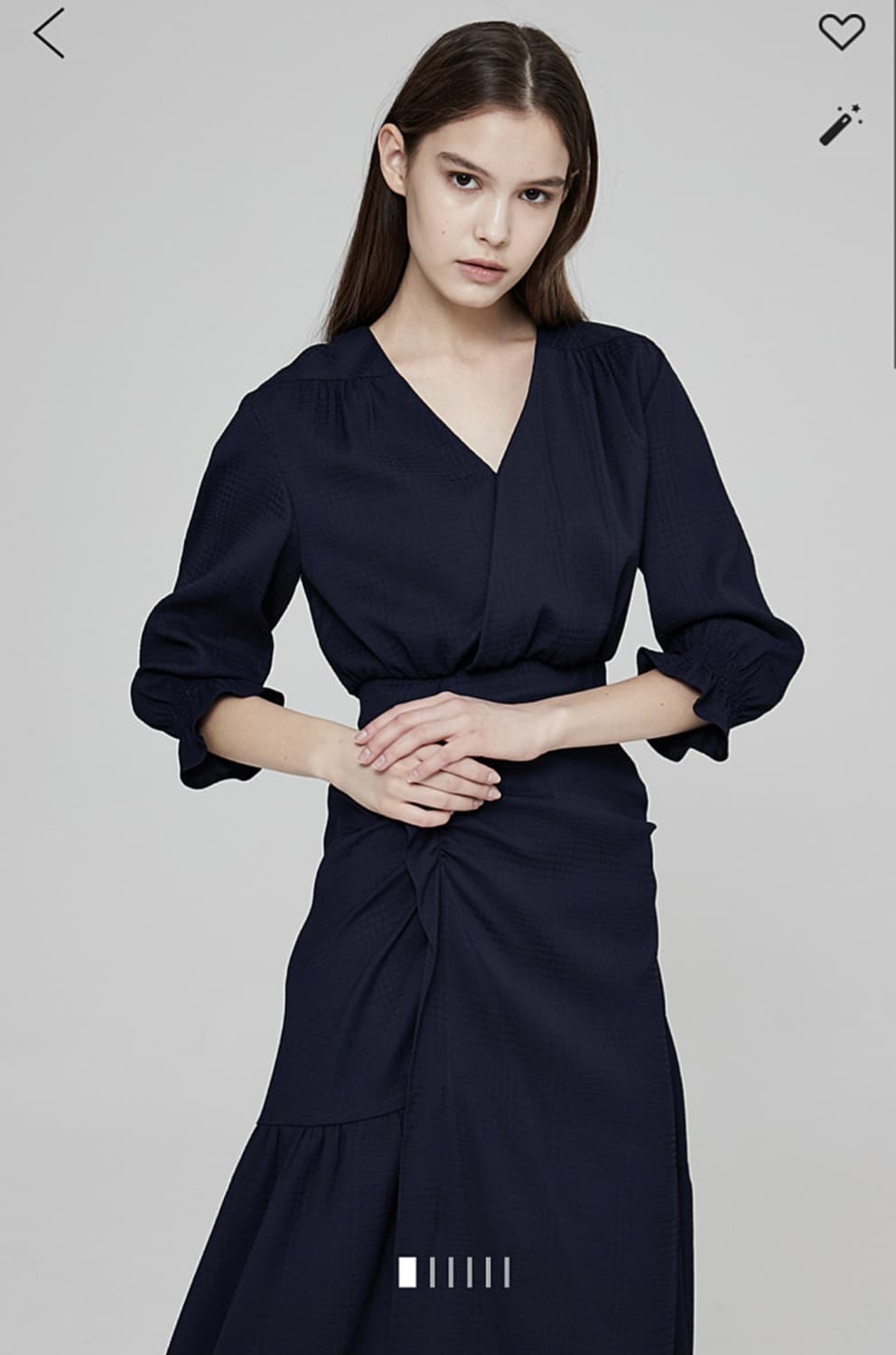 마인 언밸런스햄 밴딩 원피스 55사이즈 상품이미지3