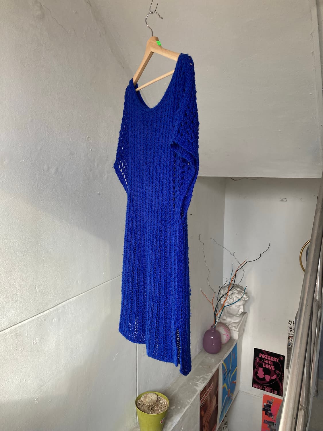 하구미 레이어드 니트 뜨개 원피스 상품이미지4