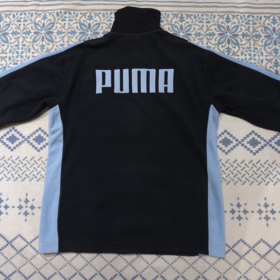 PUMA JP 블랙 스카이블루 라이닝 스펠아웃 플리스 후리스 집업 자켓 상품이미지8