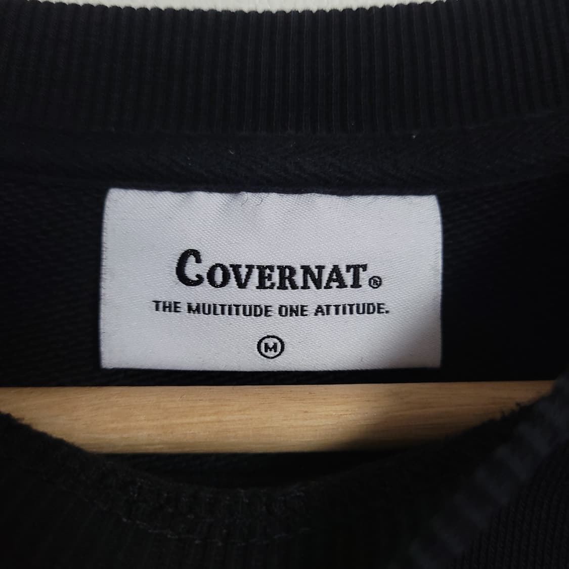 (M) COVERNAT 커버낫 블랙 C 로고 맨투맨 상품이미지2