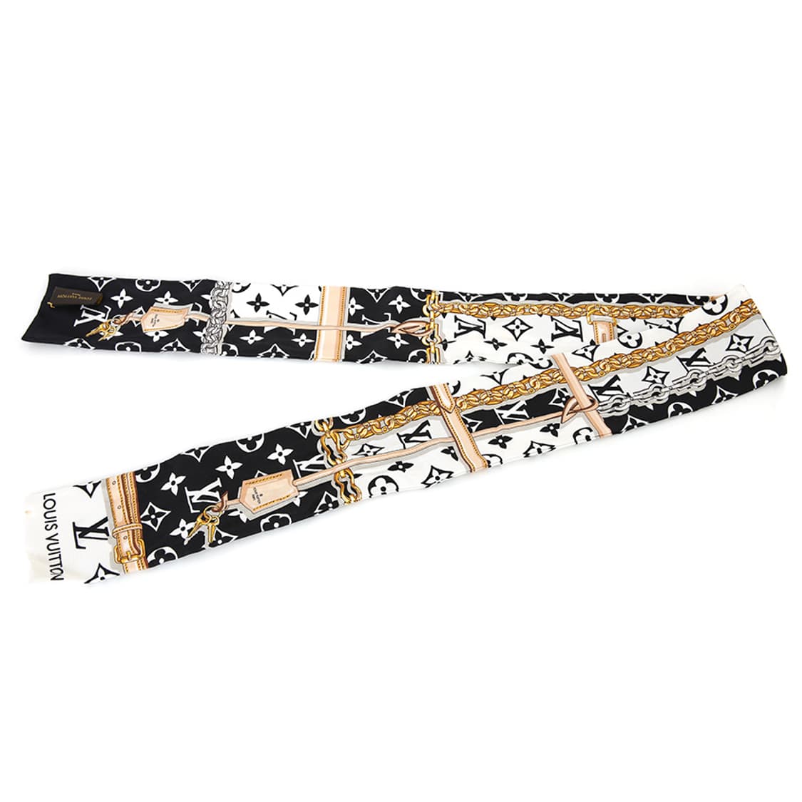 루이비통 컨피덴셜 방도 블랙 화이트 반다나 미니스카프 M78656 상품이미지6