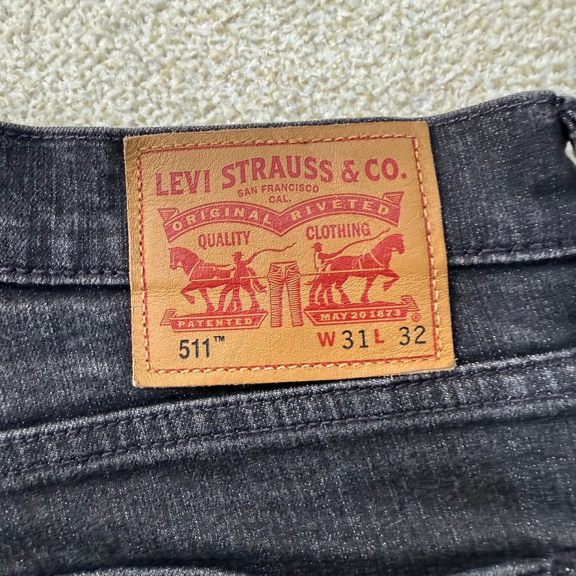 [W31 L32] 리바이스 511 블랙 데님팬츠 0105T1 상품이미지3