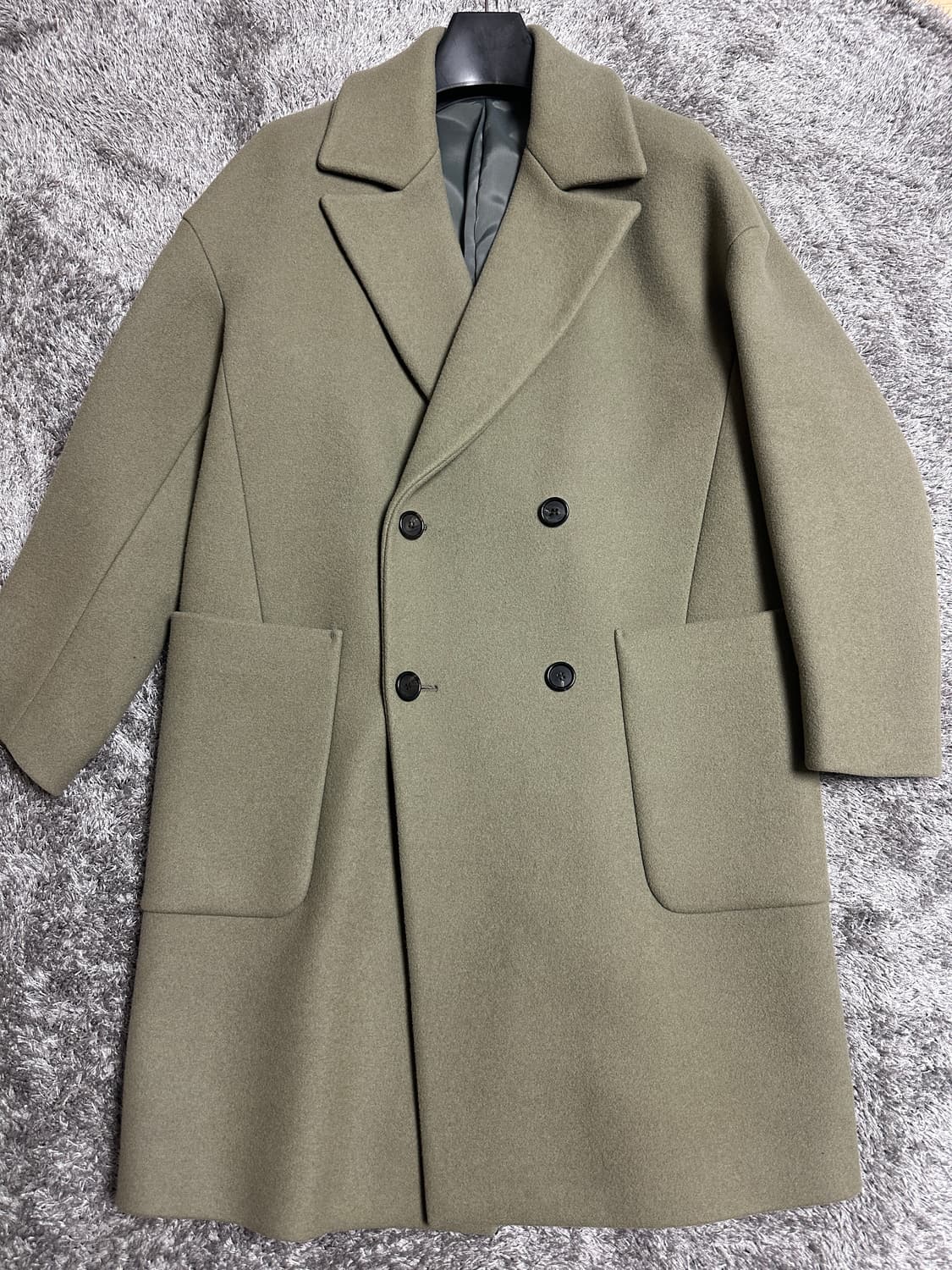 시스템옴므 캐시미어 블렌드 더블 코트 카키 95 (100) 사이즈 상품이미지1