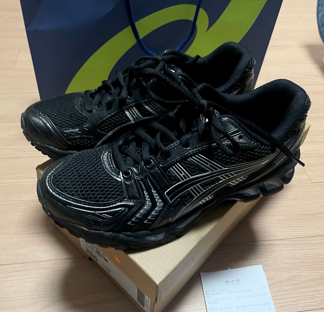 아식스 젤카야노 14 블랙 퓨어실버 255 (새상품) 상품이미지1