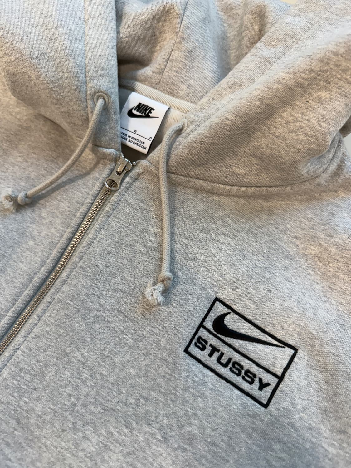 나이키x스투시 나투시 후드 집업 그레이 L(105-110) 상품이미지3