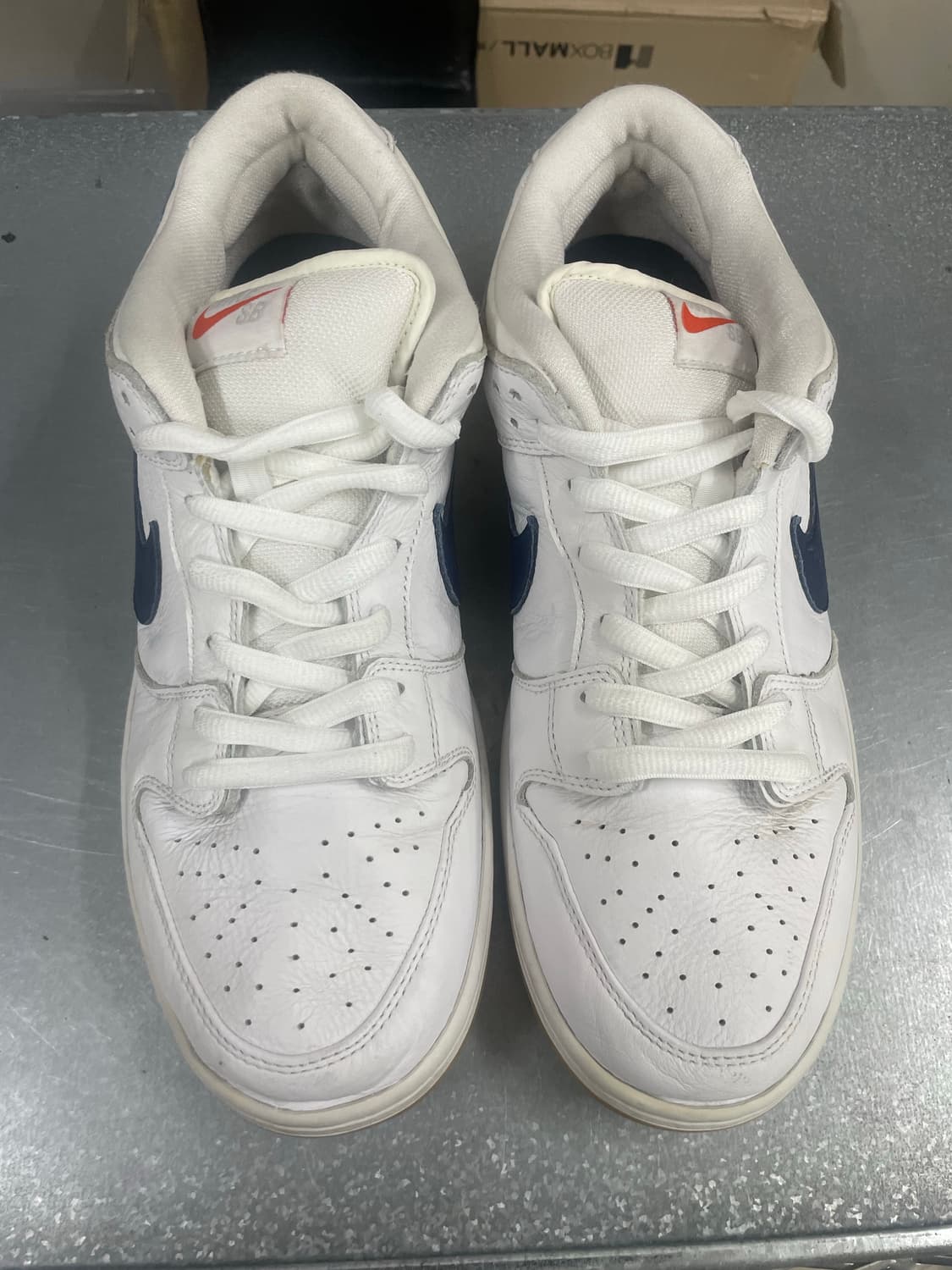 나이키 SB 덩크 로우 프로 ISO 오렌지 라벨 화이트 네이비 290 상품이미지5