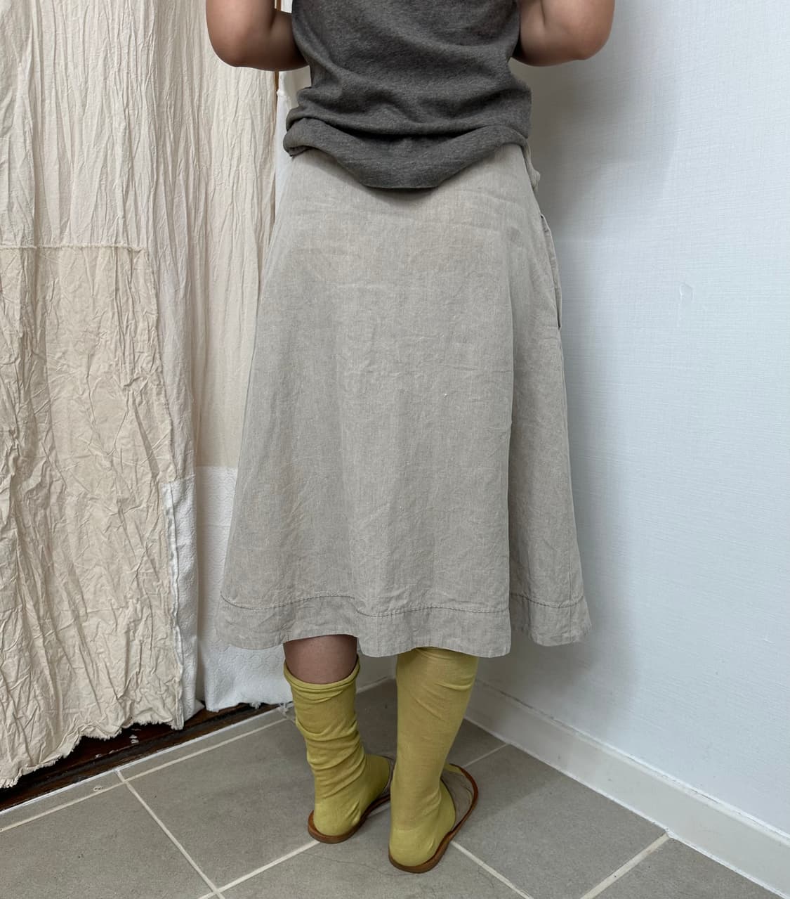 homspun linen skirt 상품이미지4