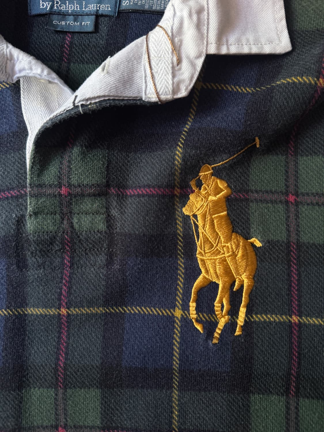 [S]폴로 랄프로렌 RL 폴로팀 블랙와치 체크 럭비 티셔츠 상품이미지4