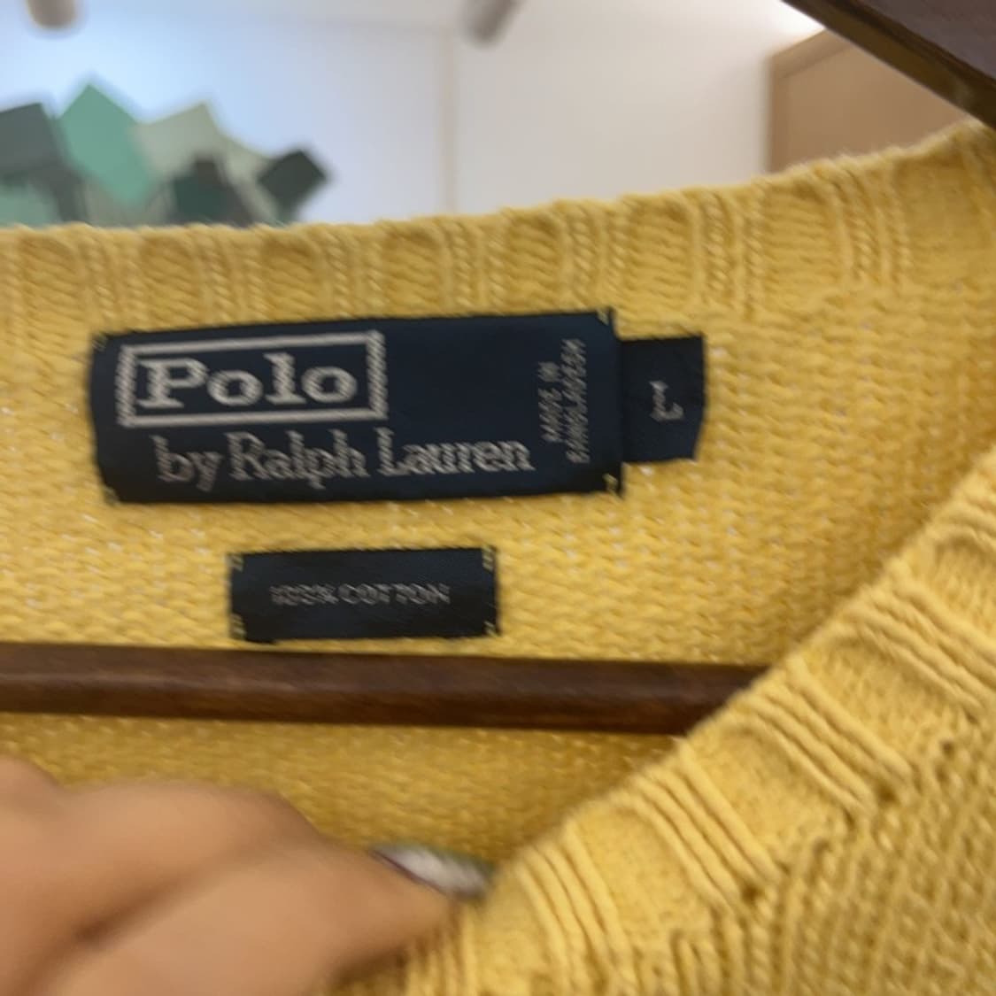 폴로 랄프로렌 레트로 90's 옐로우 니트 L C09428 상품이미지5