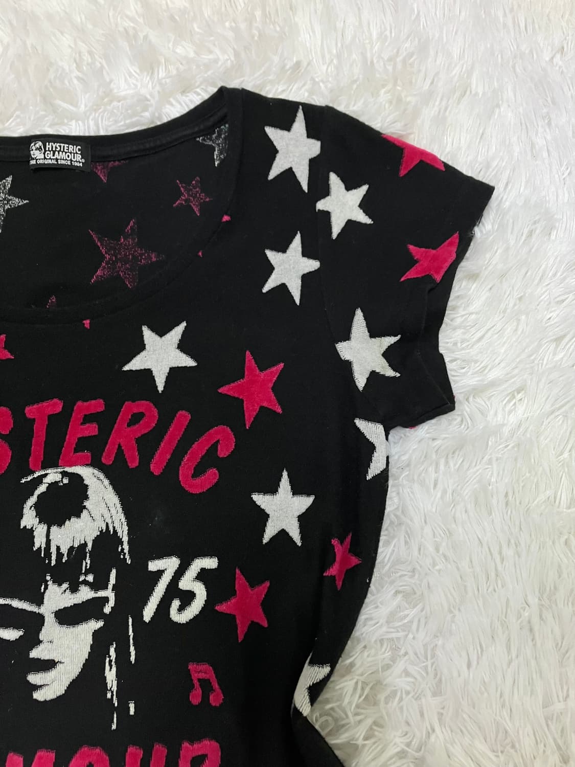 hysteric glamour 히스테릭글래머 히스걸 별 패치 태리 반팔 상품이미지6