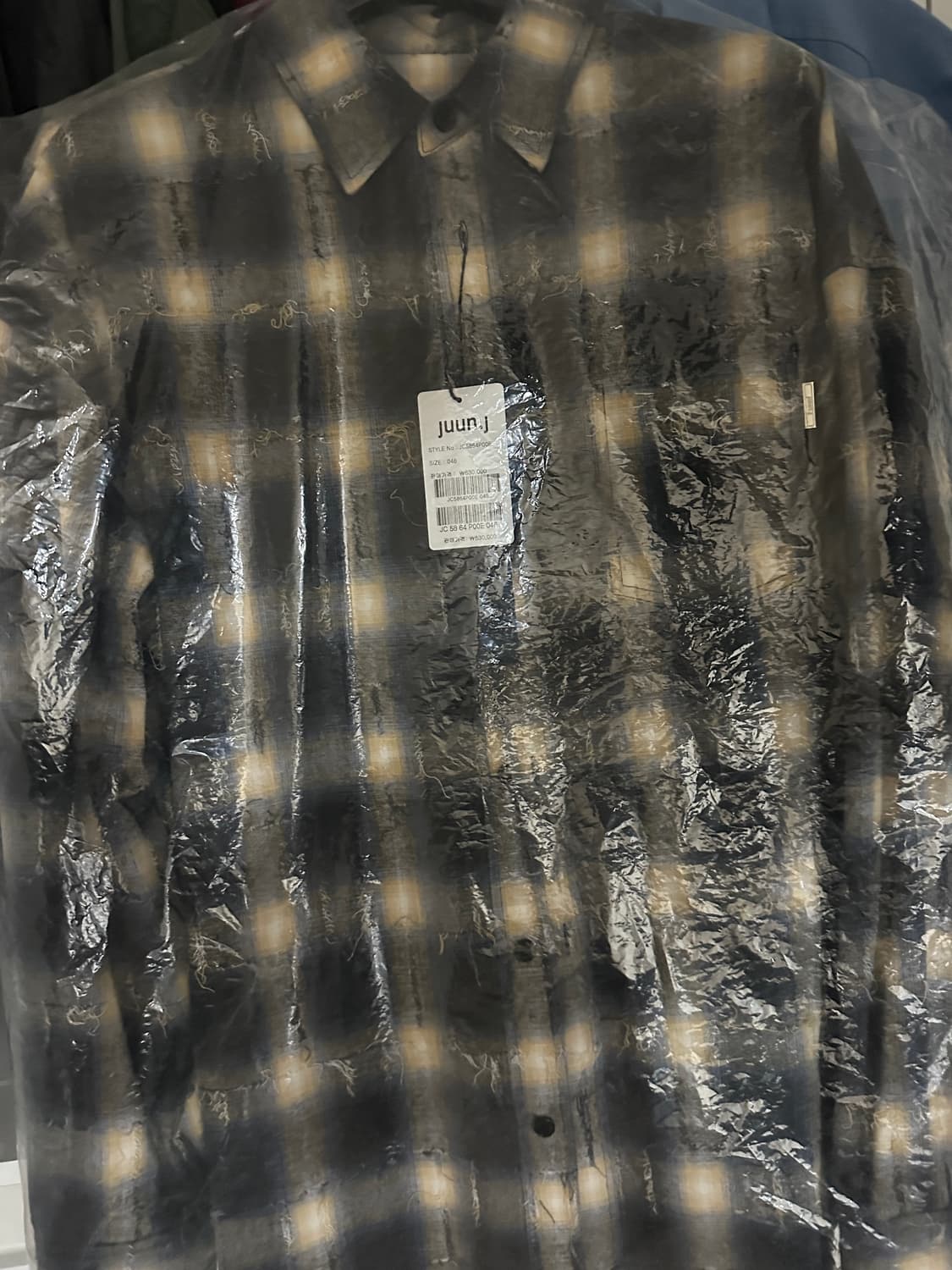 준지 그리드 옐로우 셔츠 46 상품이미지1