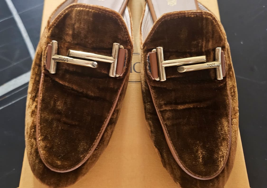 TOD'S 토즈 벨벳 블로퍼 뮬 상품이미지4