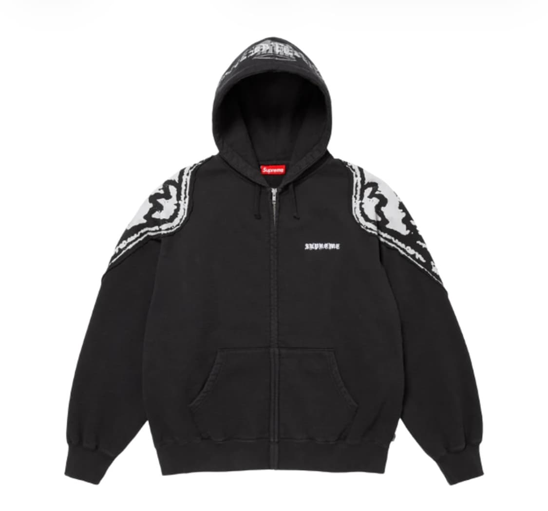 [슈프림] 윙스 집업 후드 스웨트셔츠 블랙 - 25FW 상품이미지2