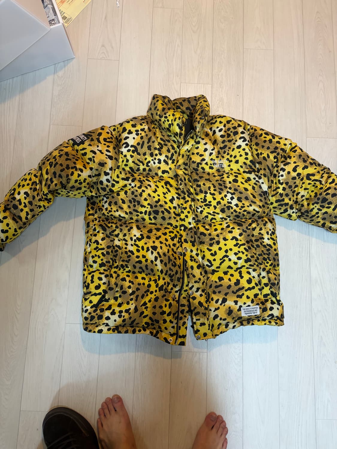 와코마리아 레오파드 패딩 xl 상품이미지1