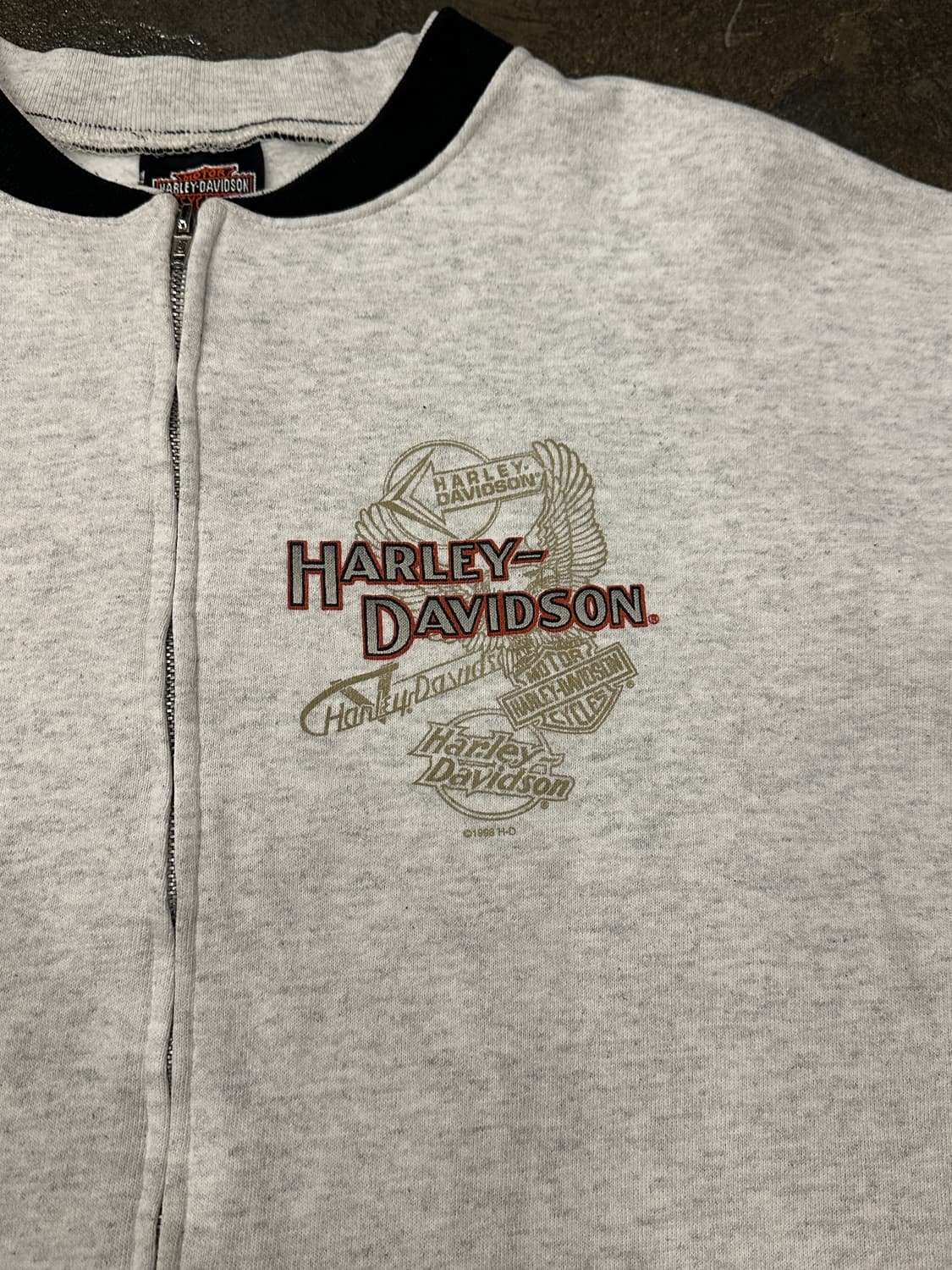 90s 할리데이비슨 made in USA 롱슬리브 집업 XXL 상품이미지3