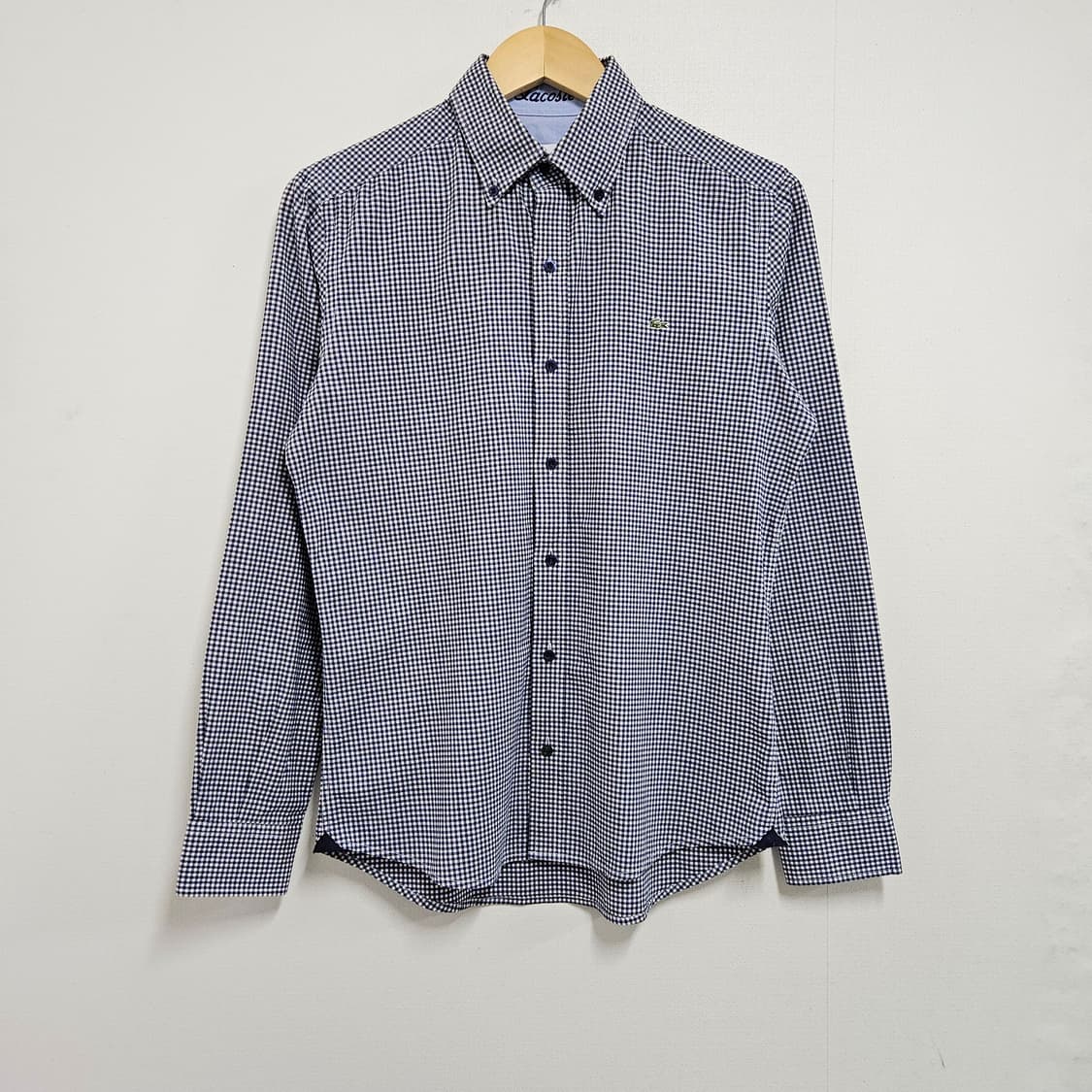 95 라코스테 네이비 깅엄체크 셔츠 상품이미지1