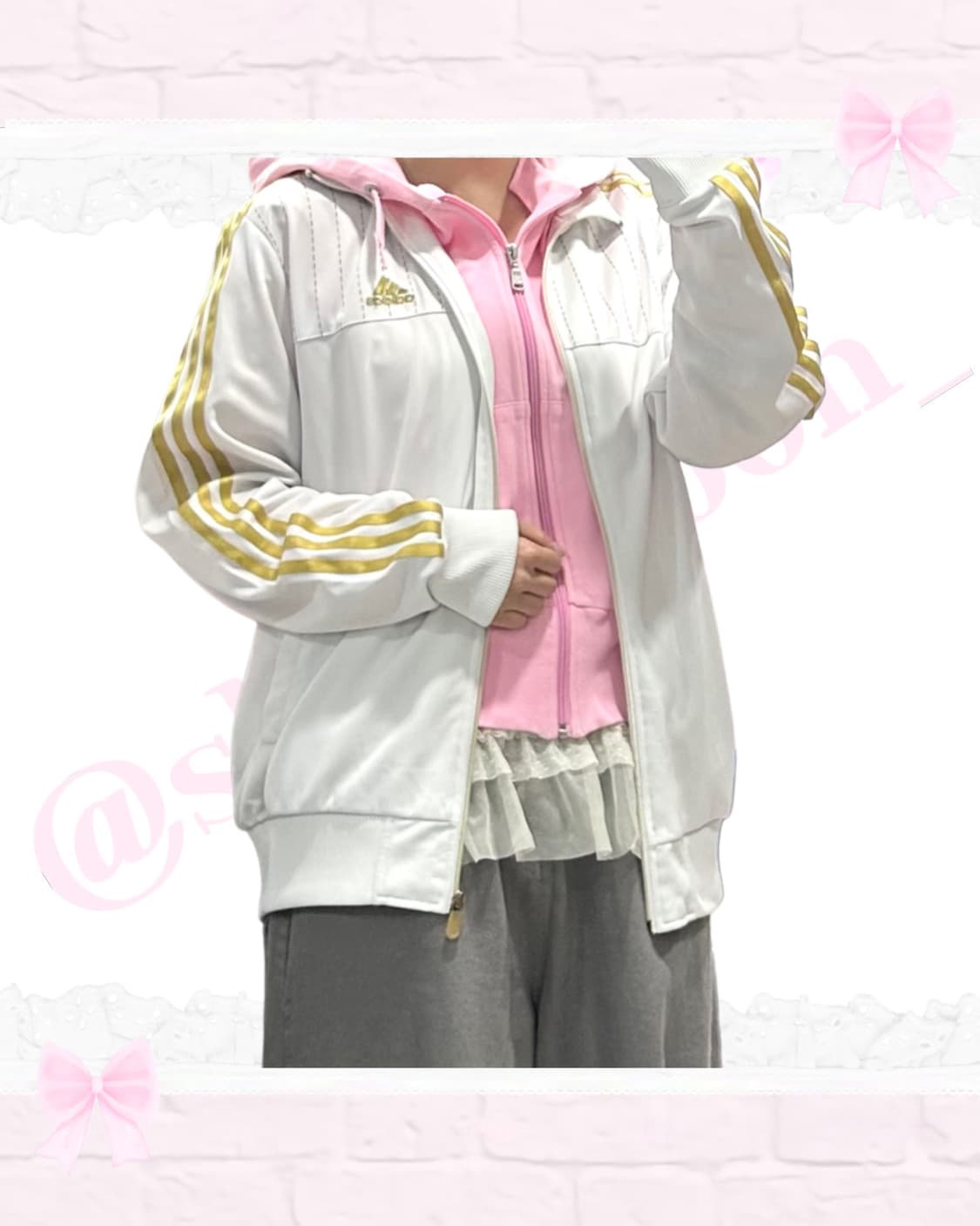 아디다스 화이트골드 스트라이프 져지 상품이미지3