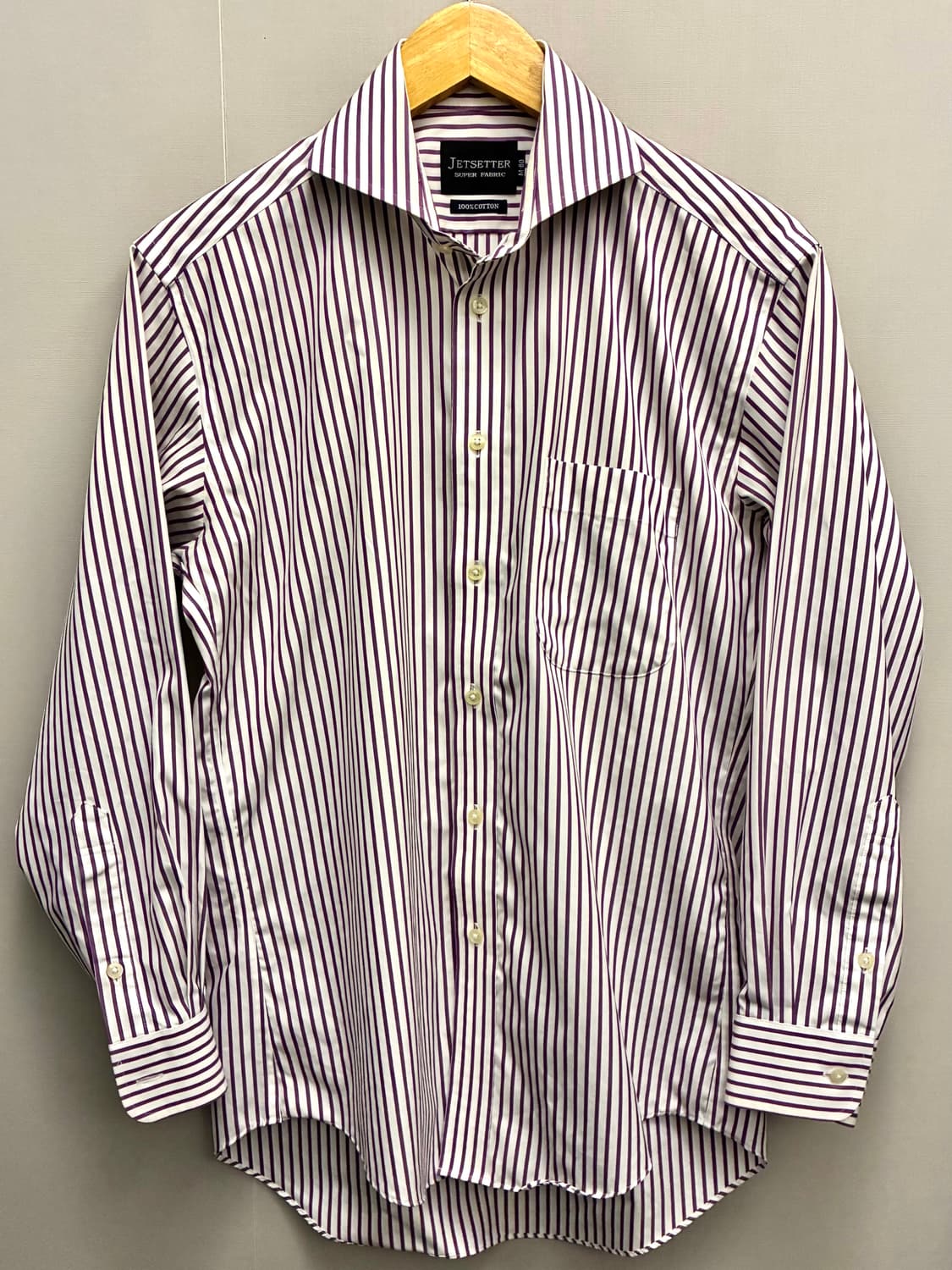 (S~M)JETSETTER 젯세터 스트라이프 와이드카라 드레스셔츠 by 상품이미지1