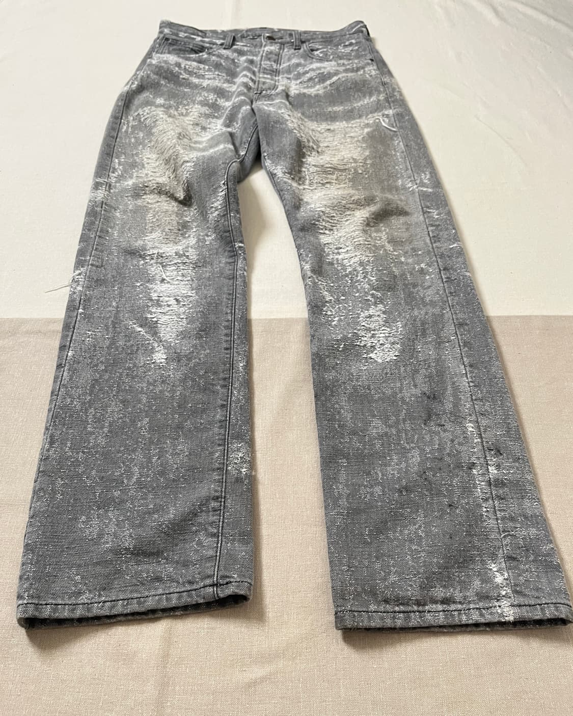 Taakk 24aw 자가드 스트레이트 데님 팬츠 boro 사시코 상품이미지6