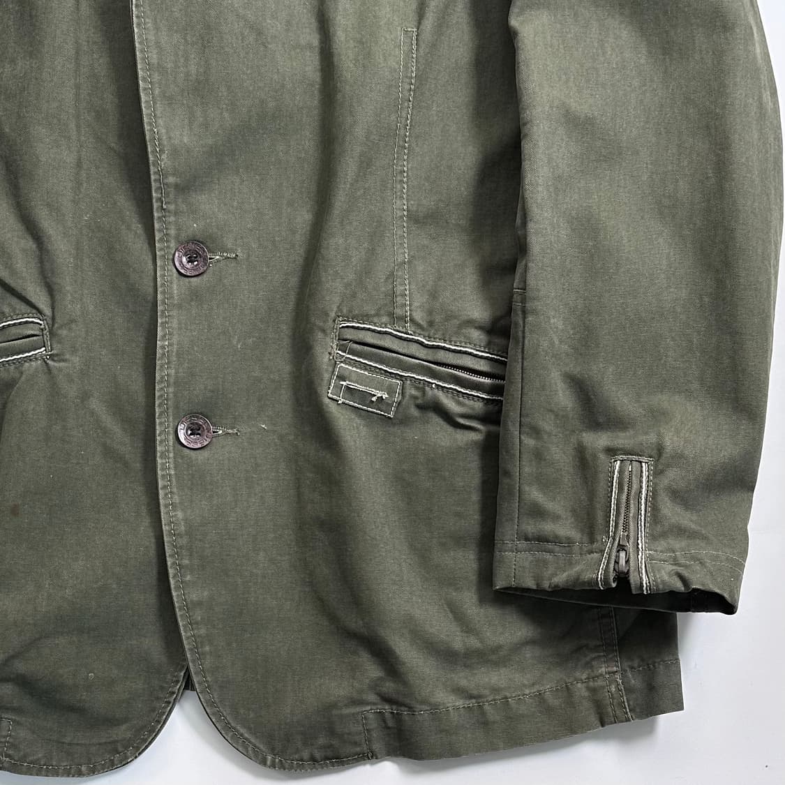 디젤 코튼 카키 블레이저 자켓 상품이미지4